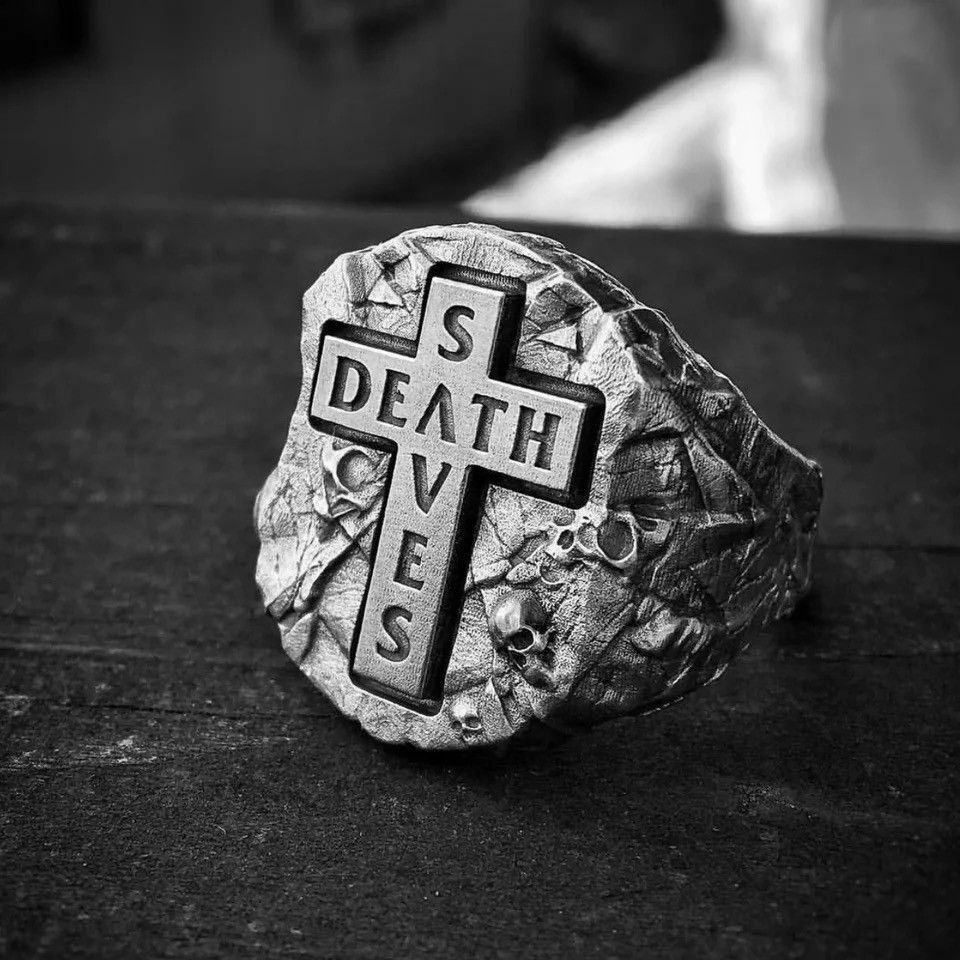 Jewelry × Vintage Cross Death Saves Signet Ring Size ONE SIZE - 3 Thumbnail