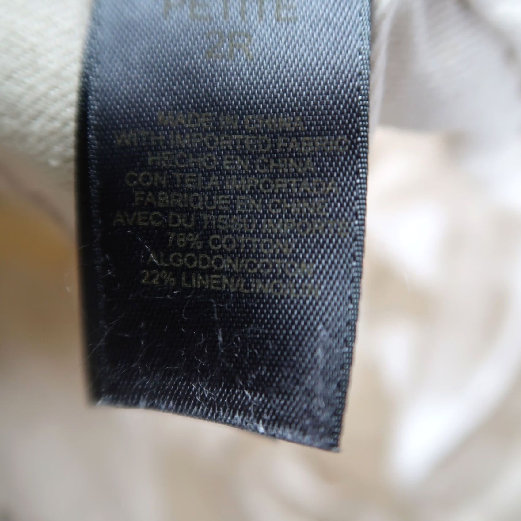 Liz Claiborne VINTAGE Liz Claiborne Jeans Cream Linen Blend Straight Leg 2 Womens 90s Petite 28 Inseam Size 26" / US 2 / IT 38 - 5 Thumbnail