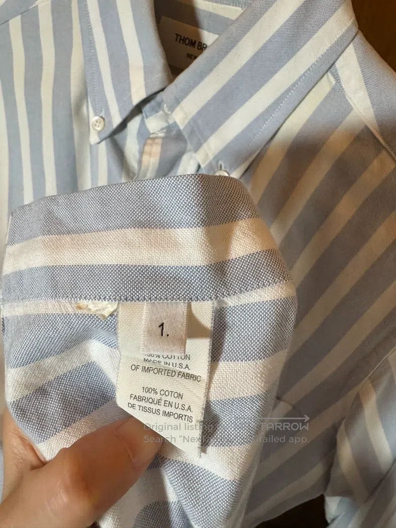 Thom Browne Thom Browne Blue and white striped shirt Size US S / EU 44-46 / 1 - 7 Thumbnail