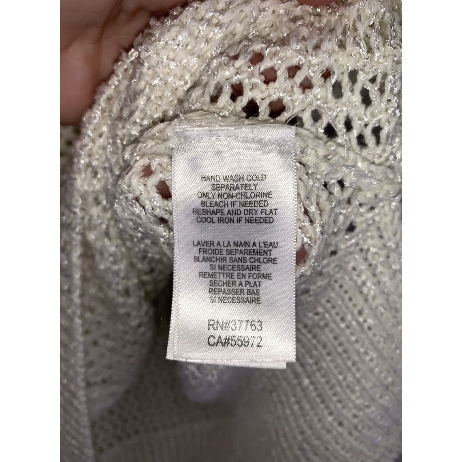 Vintage Laundry Ivory Open Knit Womens Sweater S Size S / US 4 / IT 40 - 6 Thumbnail