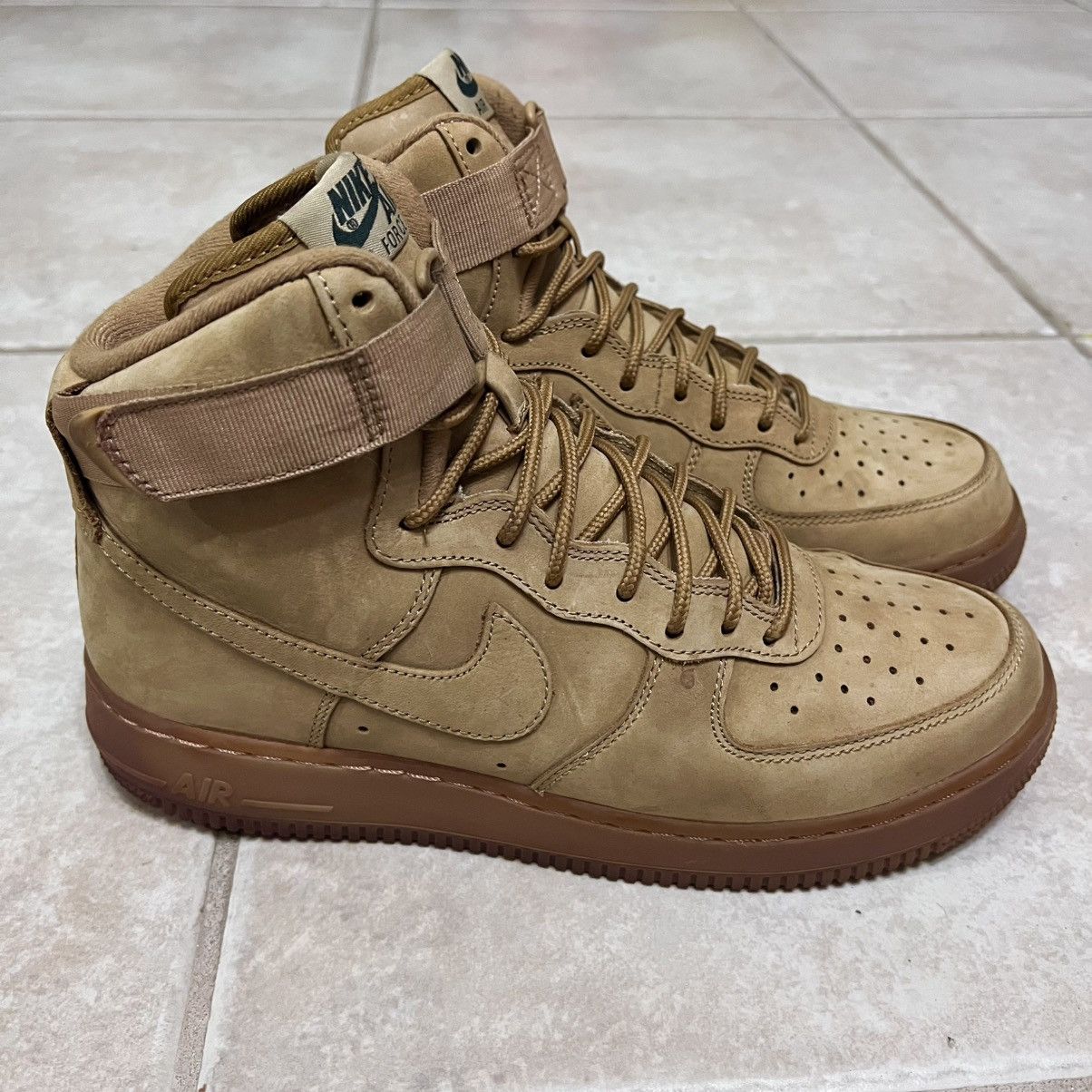 Nike Size 9 - Nike Air Force 1 High Flax 2015 806403200 Wheat AF1 Size US 9 / EU 42 - 1 Thumbnail