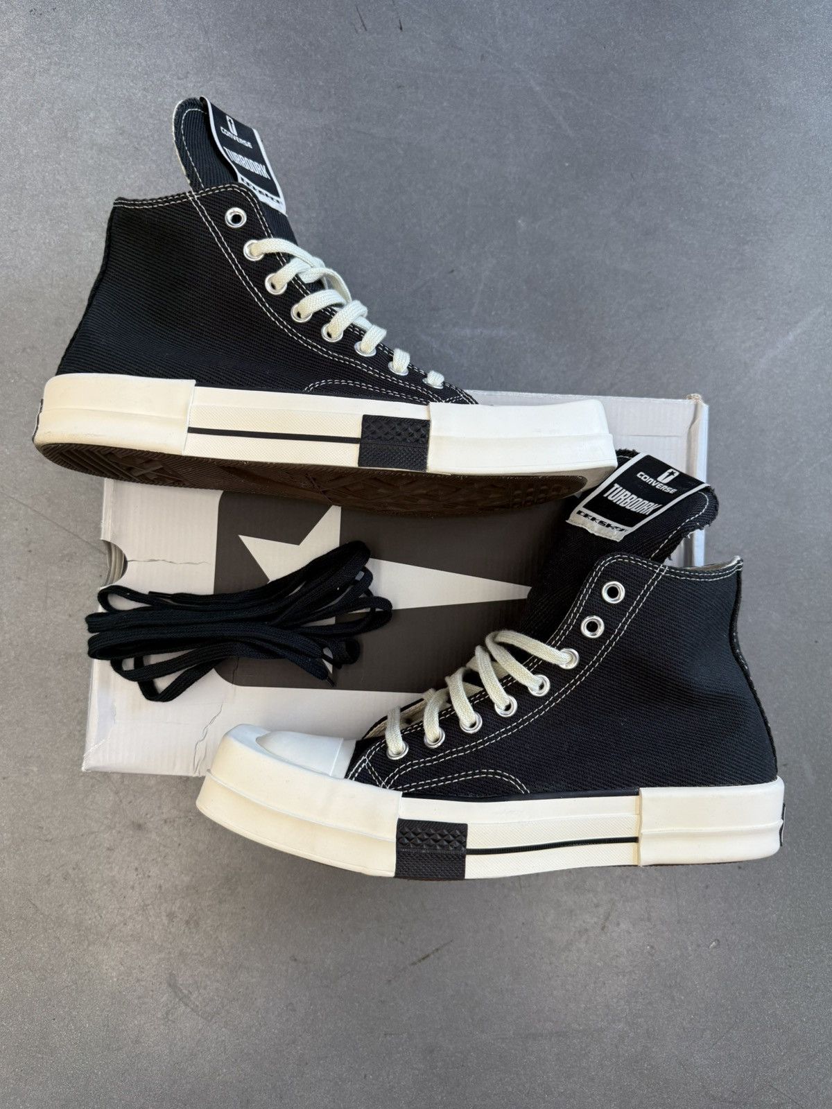 Converse × Rick Owens Drkshdw Converse TURBODRK Chuck Taylor All Star Rick Owens DRKSHDW Size US 8 / EU 41 - 1 Thumbnail