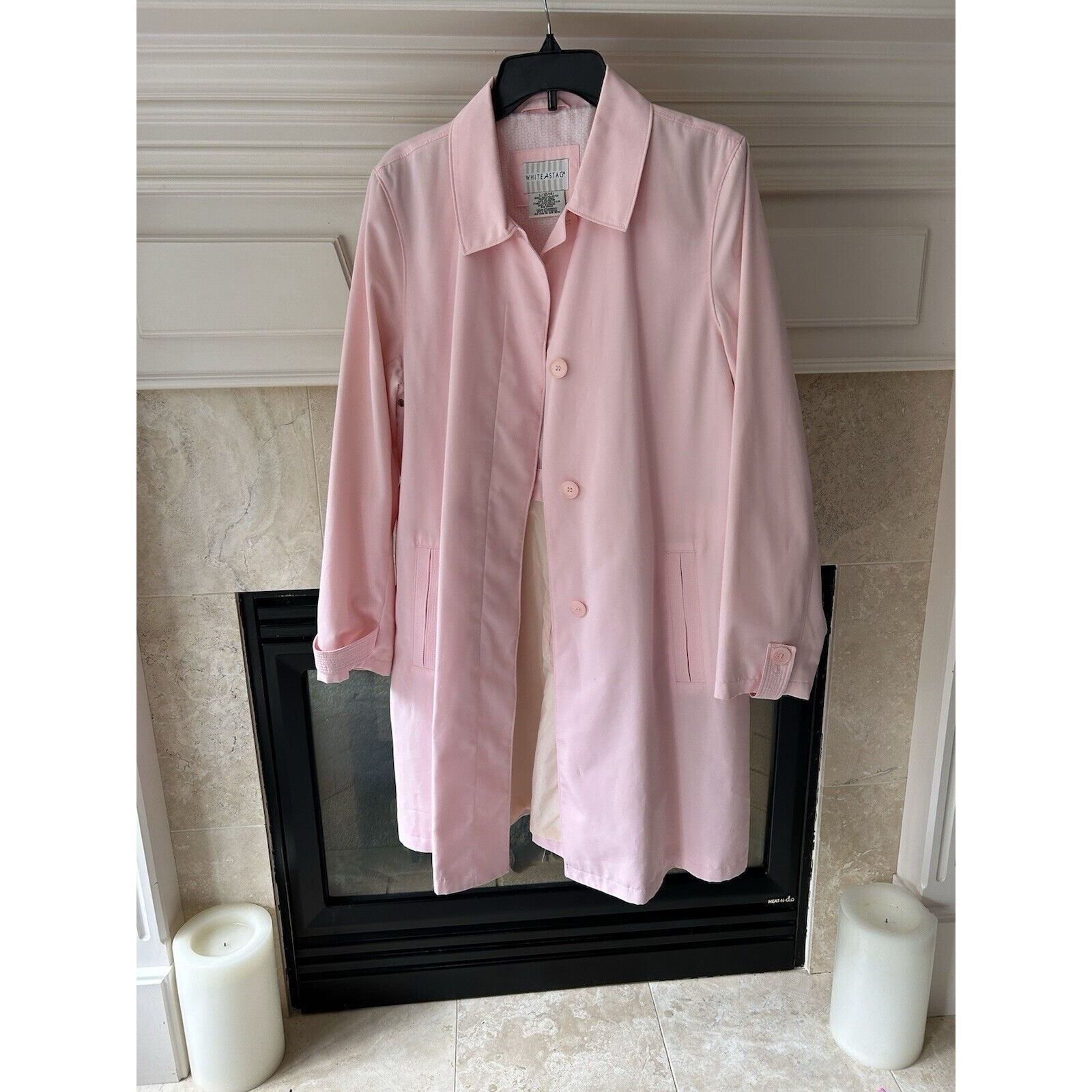 Other White Stag Women's Pink Polyester Trench Coat Size L 12/14 Size L / US 10 / IT 46 - 4 Thumbnail