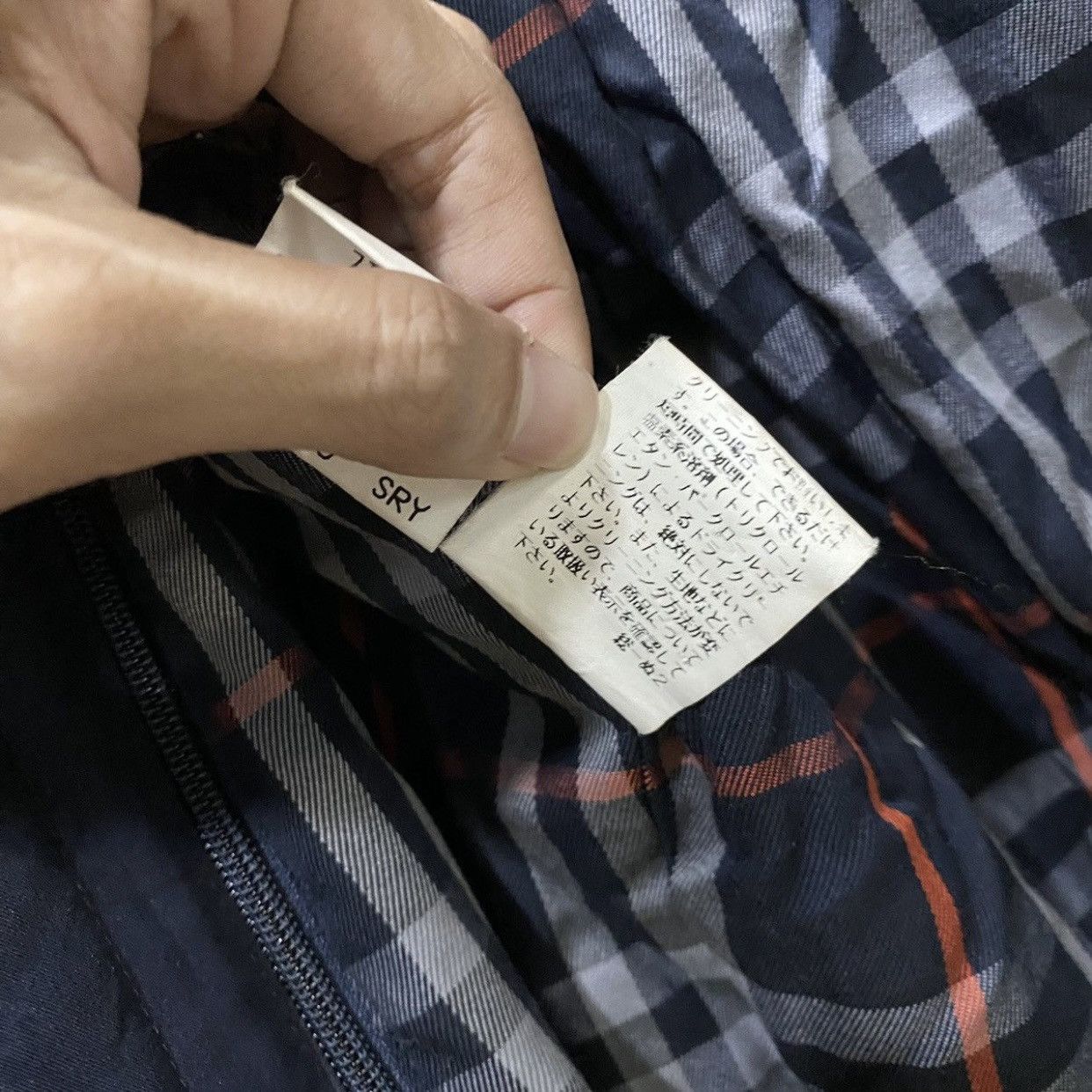 Burberry Vintage Burberrys Navy Nova Check Lining Field Coat Jacket Size US M / EU 48-50 / 2 - 22 Thumbnail