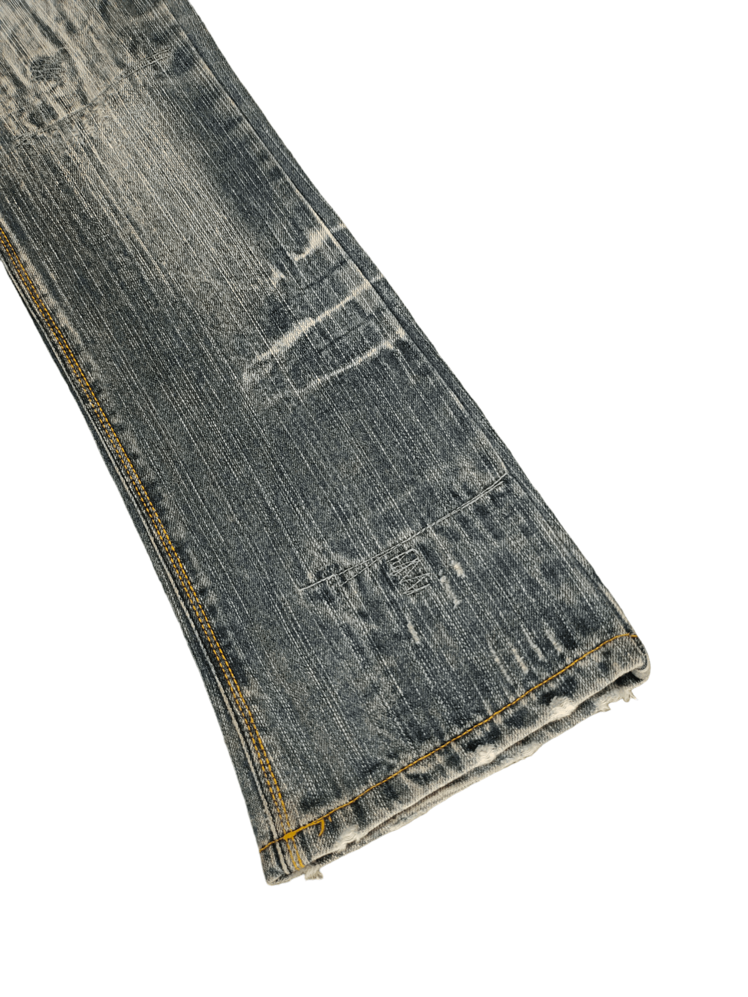 If Six Was Nine Flare Jeans FS Studded Distress Faded Boot Cut Y2k Mudmax Size US 30 / EU 46 - 8 Thumbnail