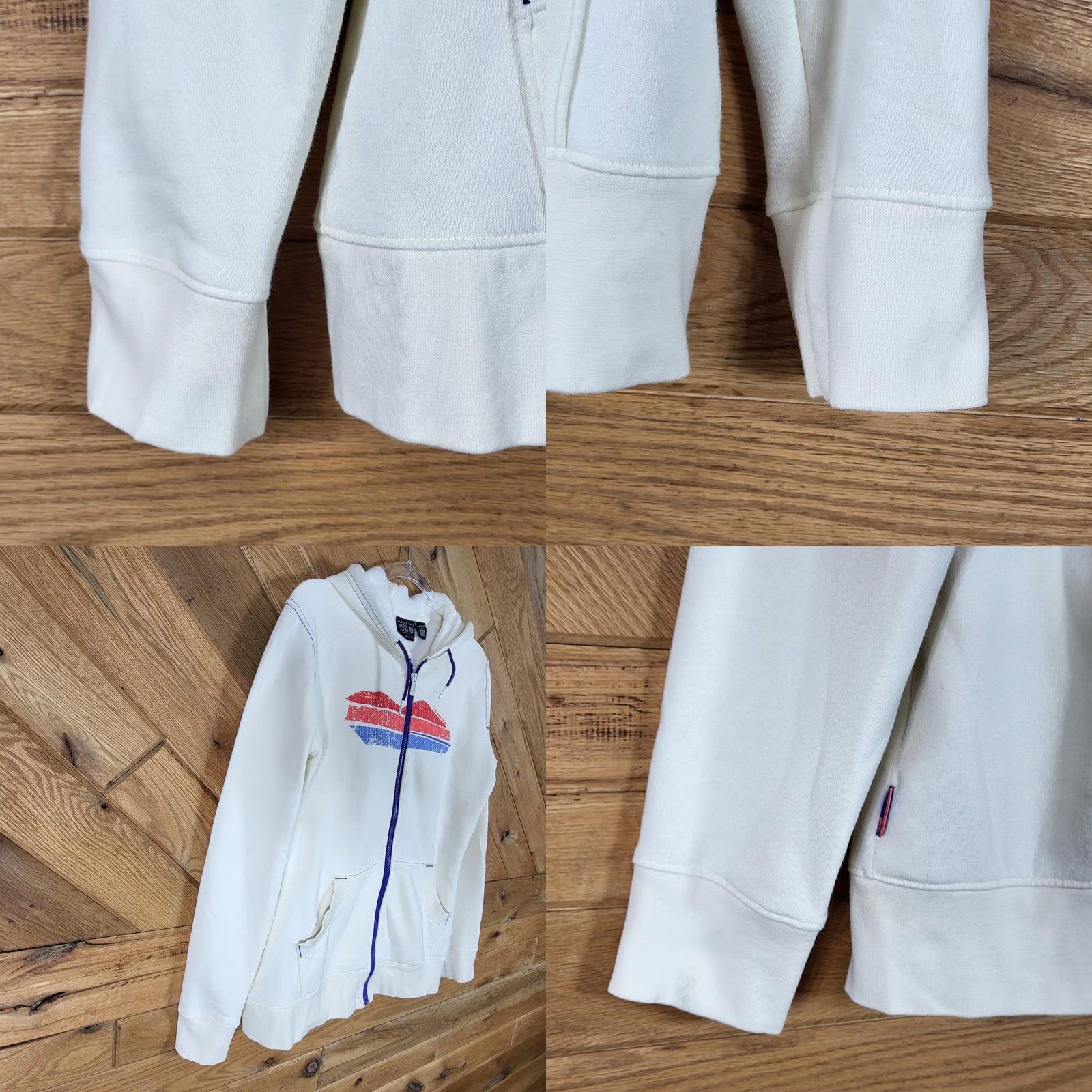 Mountain Hardwear Mountain Hardwear Full Zip Hoodie Womens Large Graphic Cream Size L / US 10 / IT 46 - 8 Thumbnail