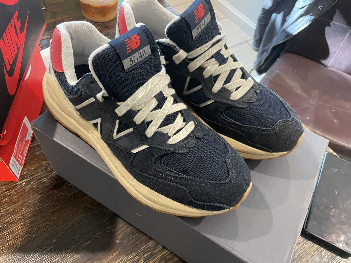 image of New Balance 57/40 'eclipse Sea Salt' Shoes in Blue Red, Men's (Size 8)