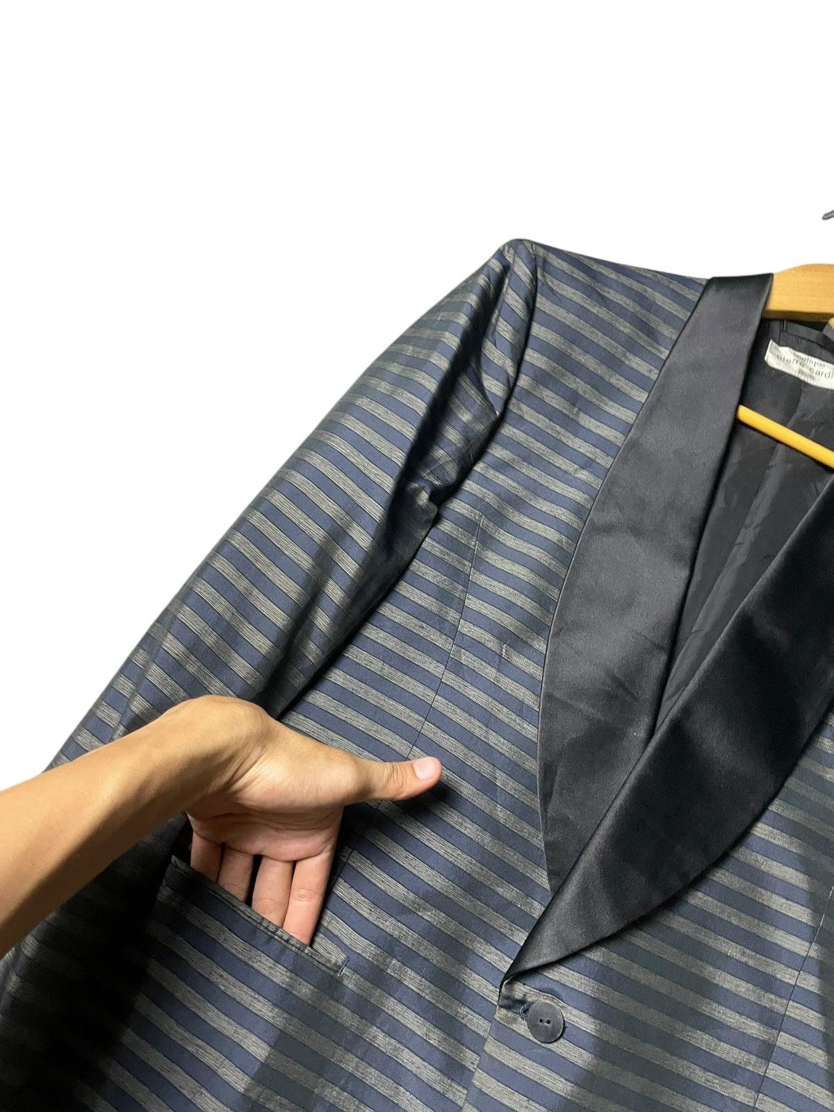 Japanese Brand × Pierre Cardin × Vintage Pierre Cardin Striped Tailored Blazer (96) Size US XXS / EU 40 - 4 Thumbnail