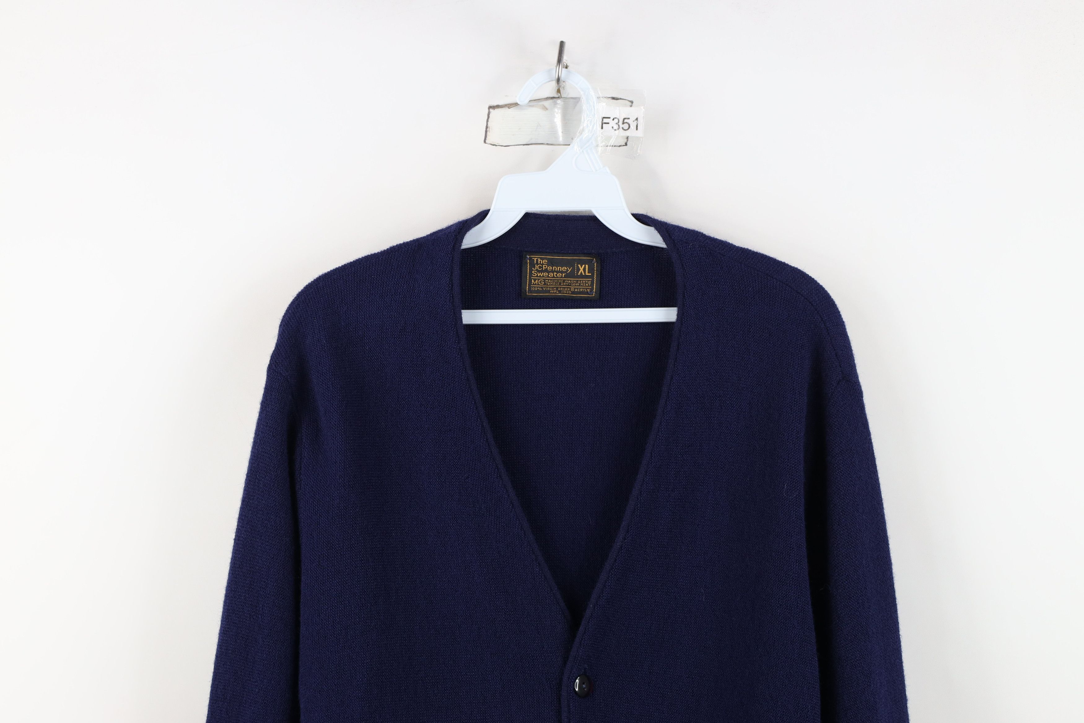 Vintage Vintage 60s 70s Streetwear Cobain Cardigan Sweater Blue US Size XL / US 12-14 / IT 48-50 - 2 Thumbnail