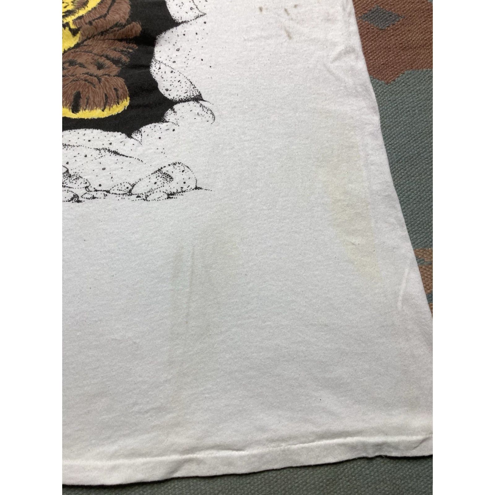 Vintage VINTAGE 80s 90s T SHIRT Peace Tiger Cub Animal Tee Oversized XL Long Men White shirt Size US XL / EU 56 / 4 - 4 Thumbnail