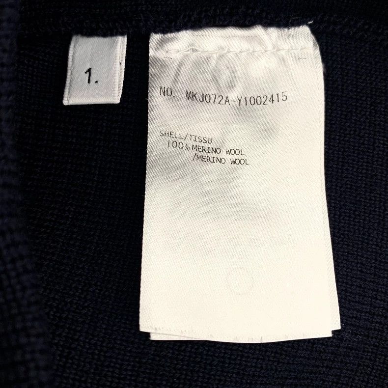 Thom Browne Thom Browne Black striped wool stand-up collar zipper jacke Size US S / EU 44-46 / 1 - 6 Thumbnail