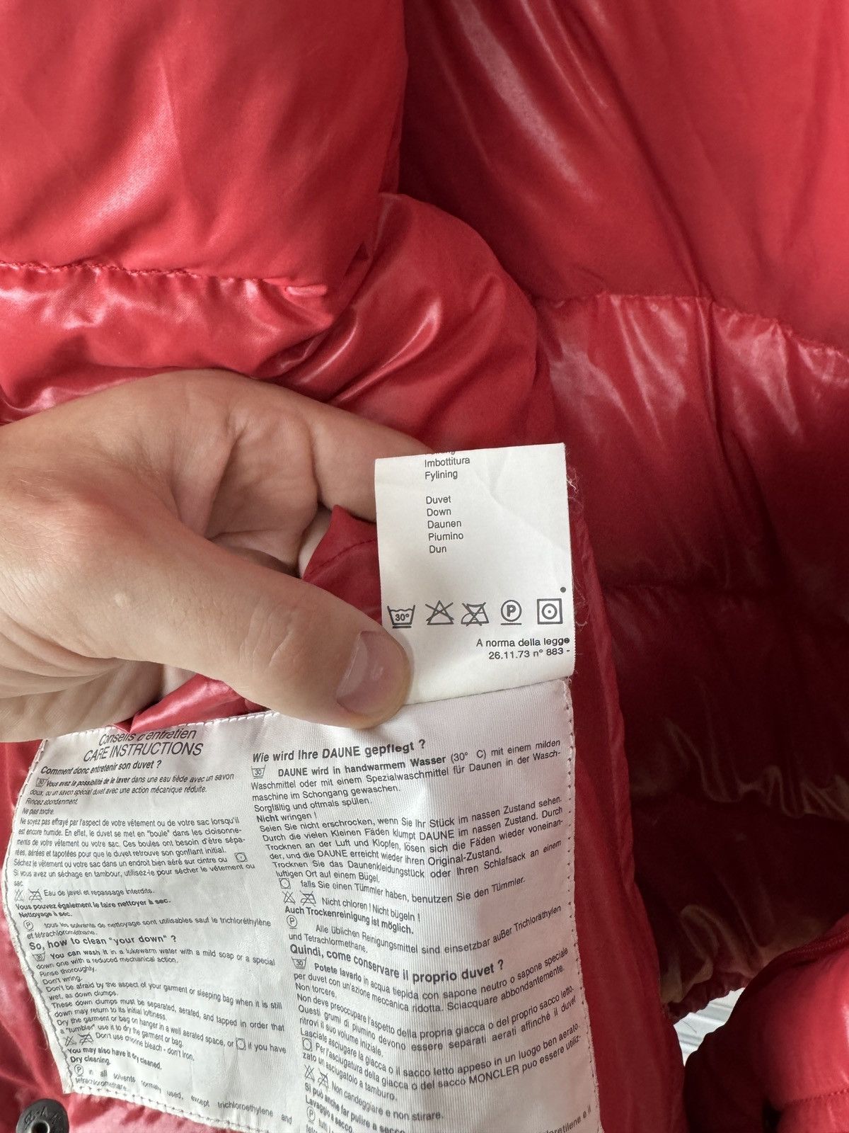 Moncler VTG Moncler Grenoble Red Puffer Down Jacket Rare 90s Snap Size US M / EU 48-50 / 2 - 24 Thumbnail
