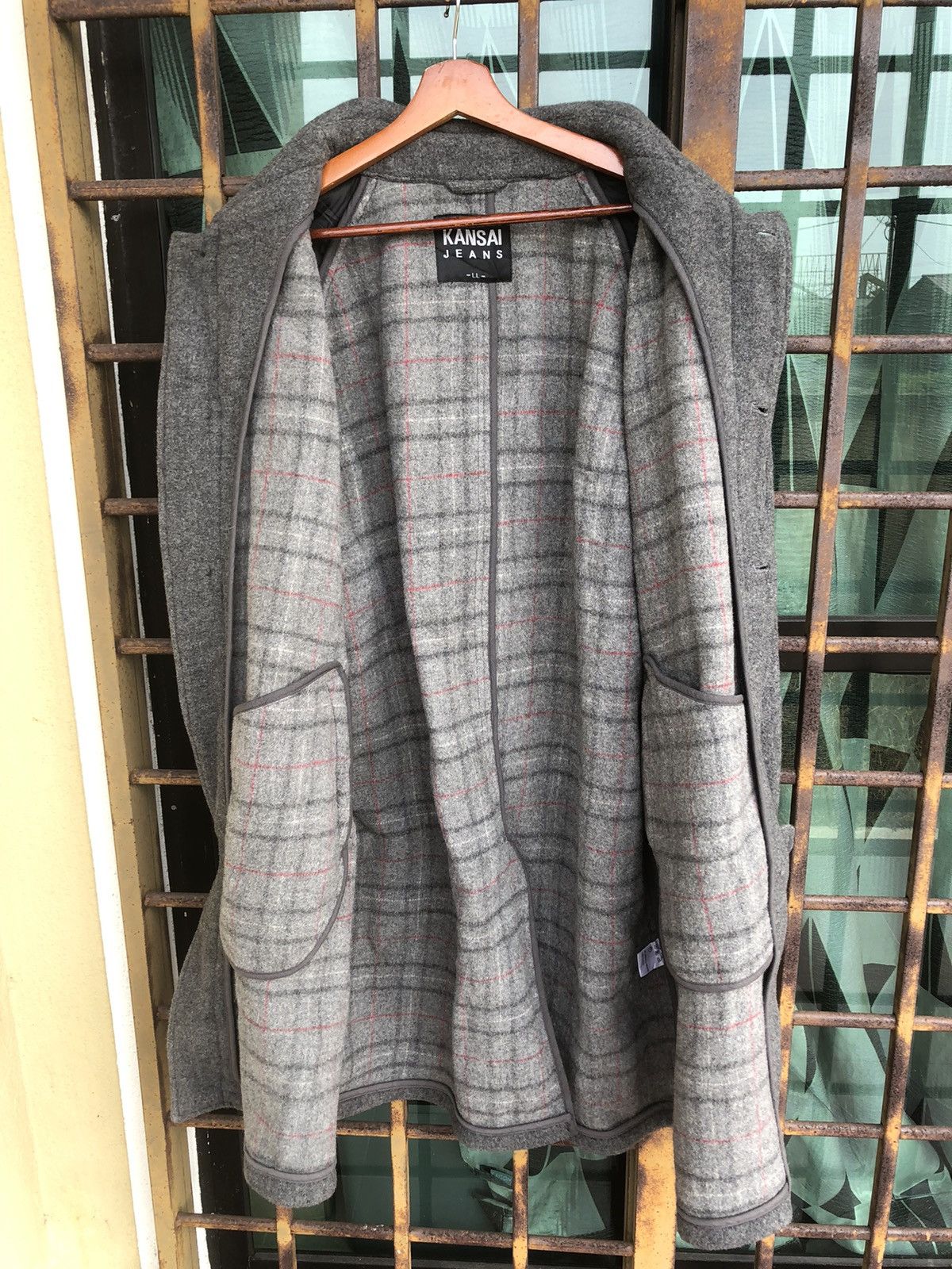 Kansai Yamamoto Kansai Yamamoto Wool Long Coat Button Size US L / EU 52-54 / 3 - 5 Thumbnail