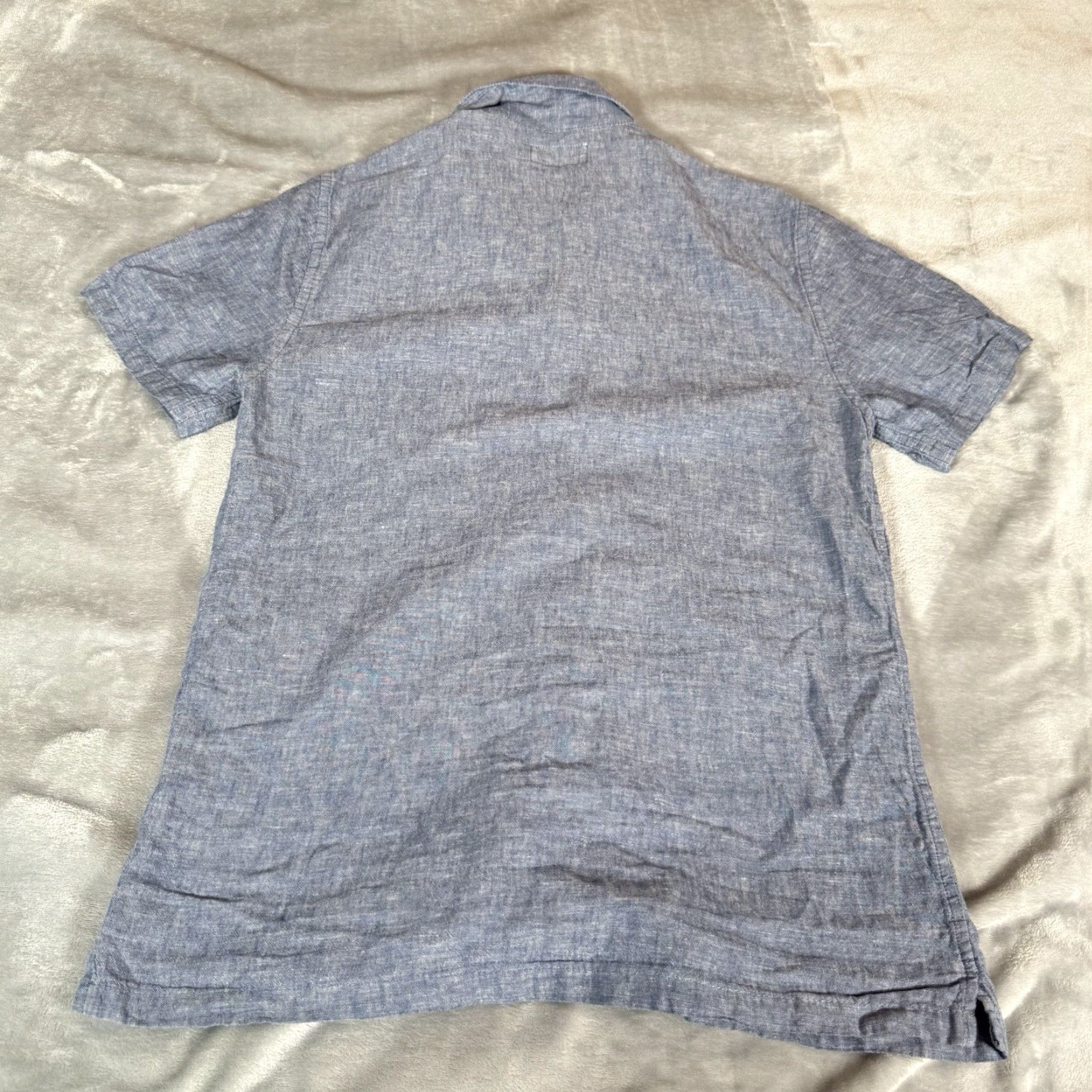 Onia Onia Button Up Shirt Mens Small Short Sleeve Preppy Blue Chambray Size US S / EU 44-46 / 1 - 4 Thumbnail