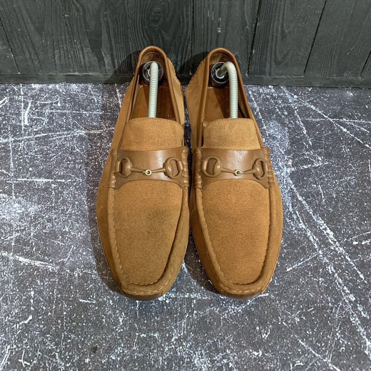 Gucci × Vintage Vintage Gucci Moccasin Suede Loafers Size 43.5 Size US 8.5 / EU 41-42 - 5 Thumbnail