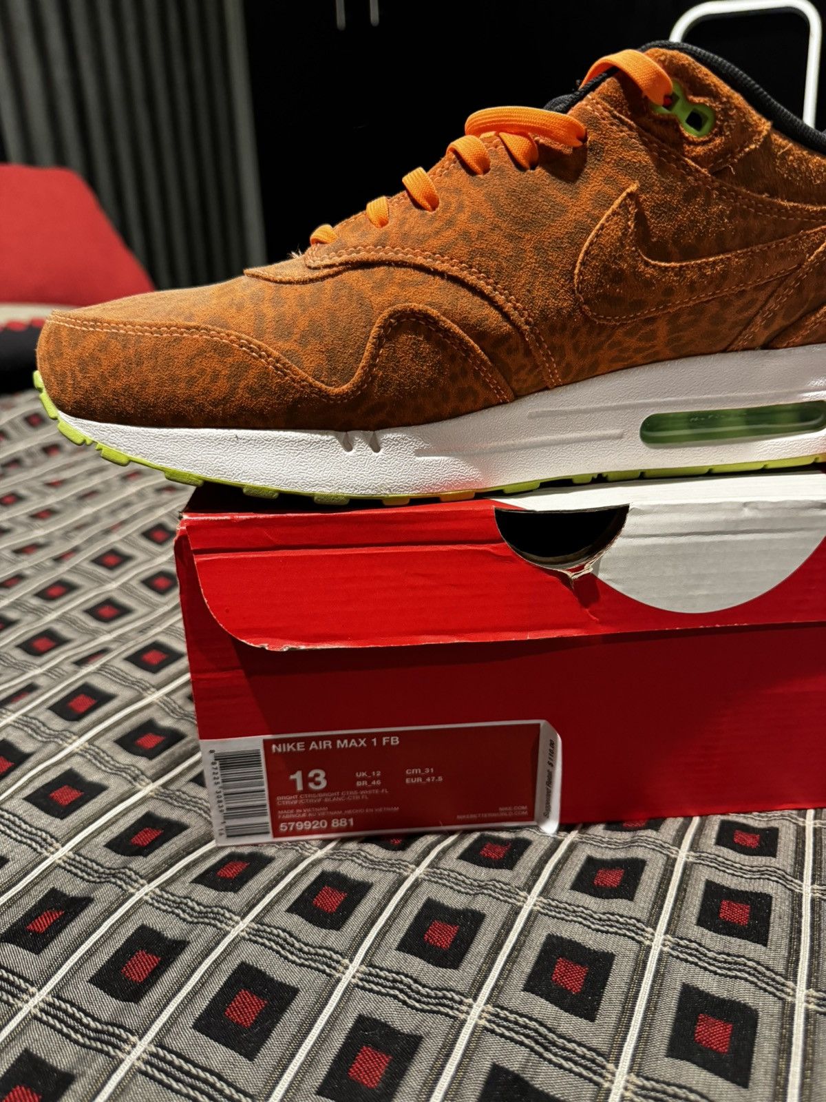 Nike Nike Air Max 1 Leopard Print Size US 13 / EU 46 - 6 Thumbnail