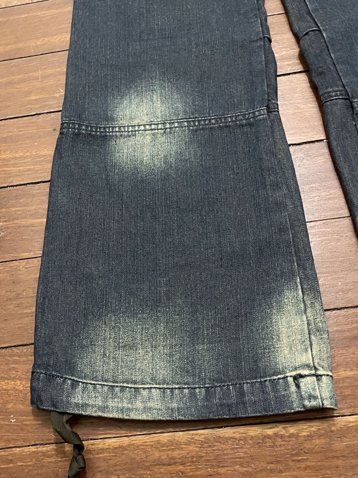 14th Addiction Rare Vintage Brand Ehaoxiang Tactical Flared Jeans 2000s Size US 28 / EU 44 - 7 Thumbnail
