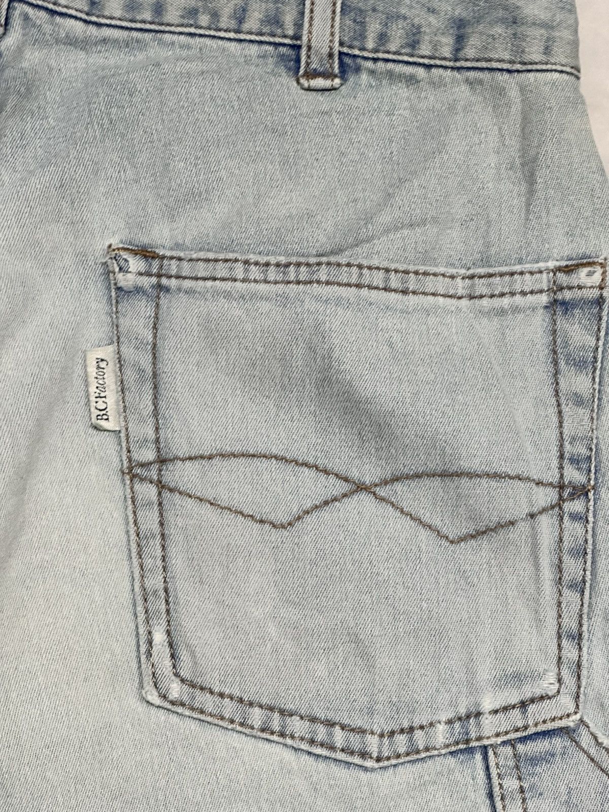 Japanese Brand BC Factory Distressed Baggy Loose Style With Faded Wash Size US 30 / EU 46 - 10 Thumbnail