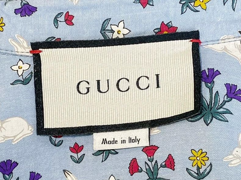 Gucci Gucci Size 36 Blue flower rabbit shirt, size 36 2502-Nexta Size US XS / EU 42 / 0 - 5 Thumbnail