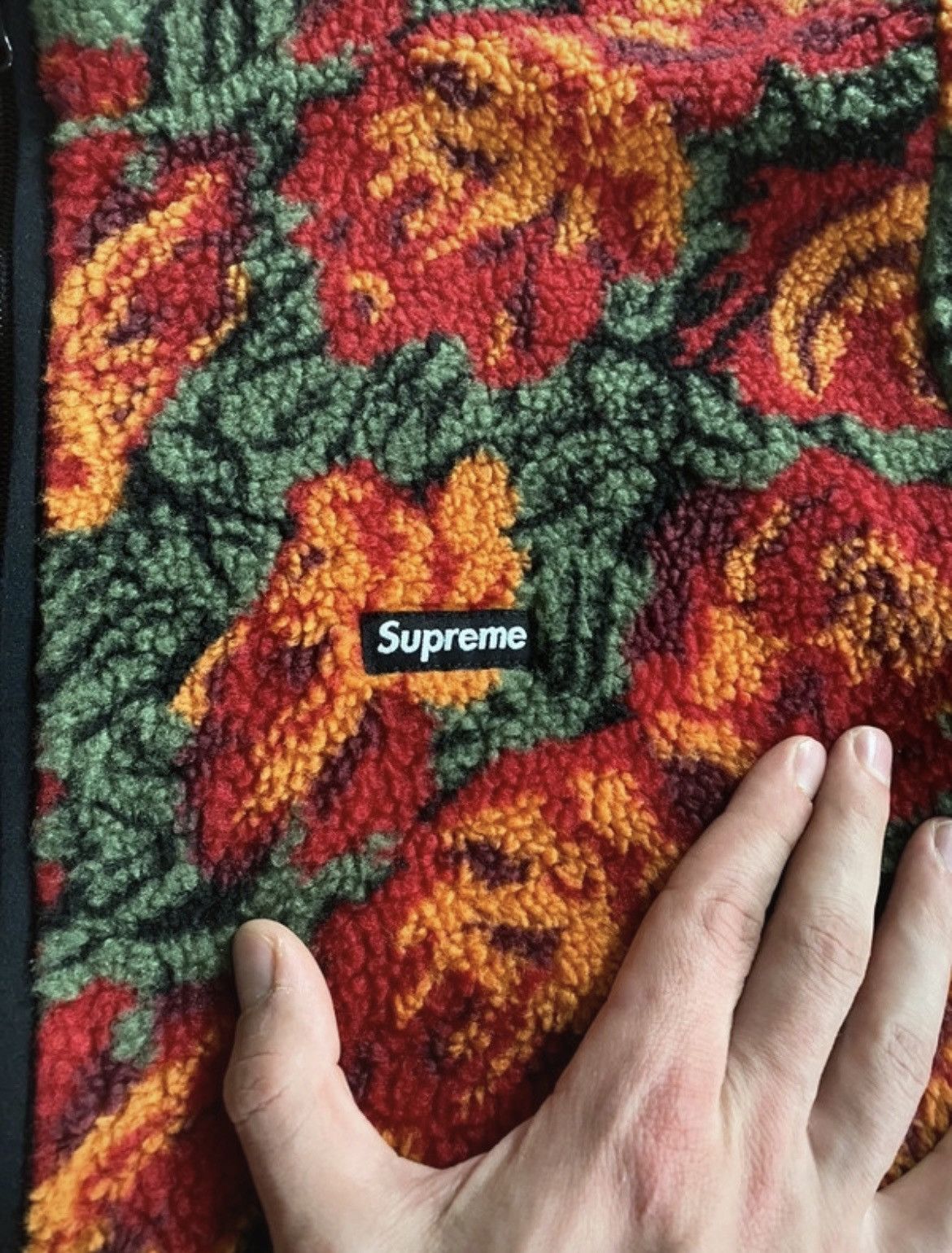 Supreme LAST supreme roses floral sherpa fleece jacket Size US L / EU 52-54 / 3 - 3 Thumbnail