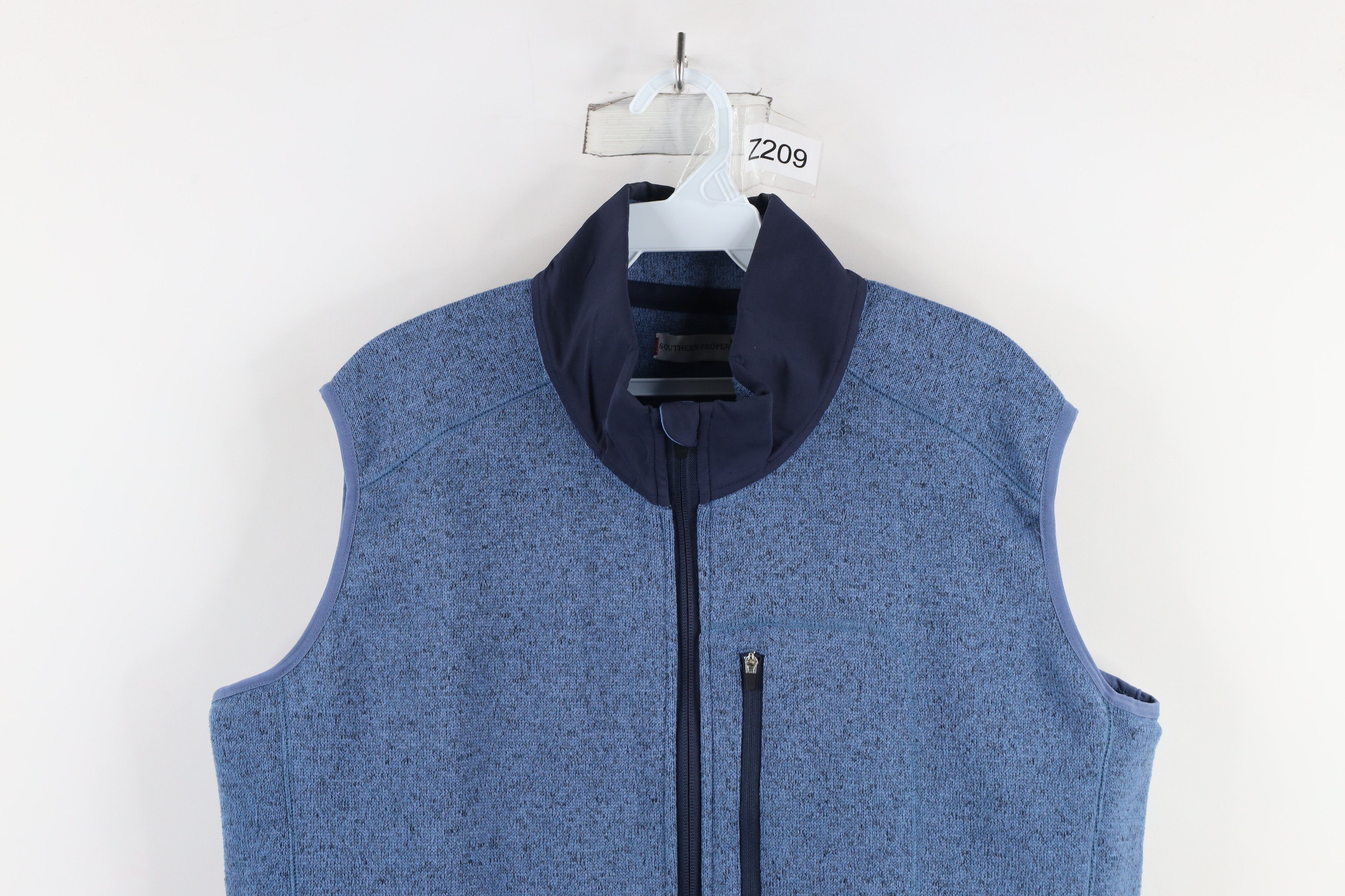 Southern Proper × Vintage Southern Proper Fleece Full Zip Vest Jacket Heather Blue Size US L / EU 52-54 / 3 - 2 Thumbnail