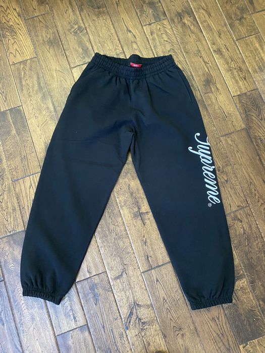 Supreme Raised Script Sweatpants (M) | Grailed