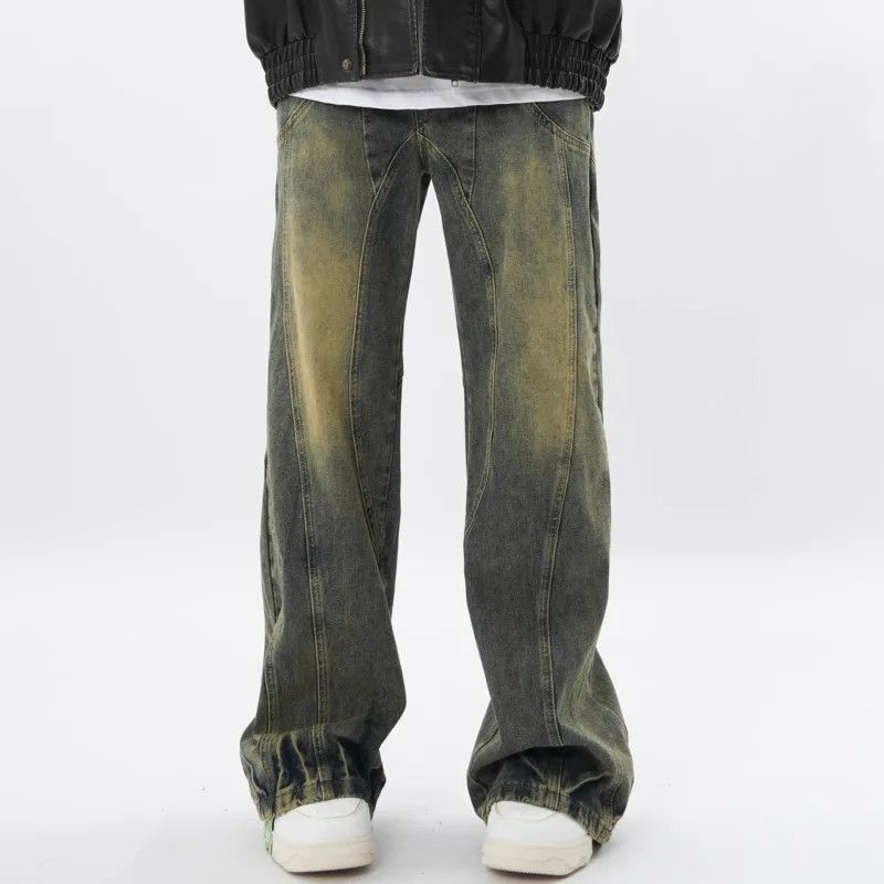 Jean Faded Rusty Yellow Dyed Baggy jeans Size US 34 / EU 50 - 7 Thumbnail