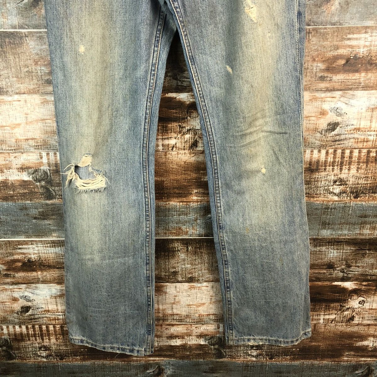 Japanese Brand Hollister Blue Distressed ripped Denim Pants #A1415 Size US 31 - 6 Thumbnail