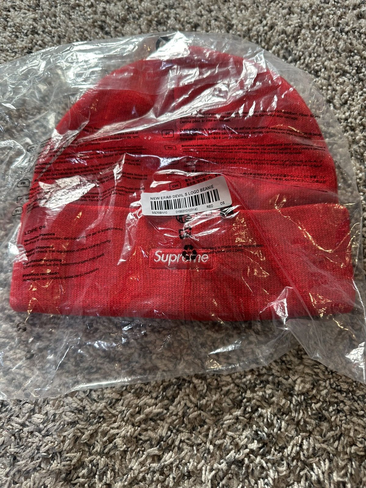 Supreme Supreme New Era Devil S Logo Beanie Size ONE SIZE - 2 Thumbnail