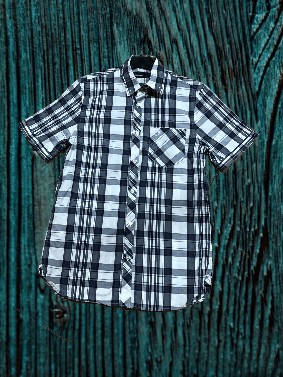 Fred Perry Fred Perry men's SHORT sleeve checked button up shirt Size US S / EU 44-46 / 1 - 1 Thumbnail