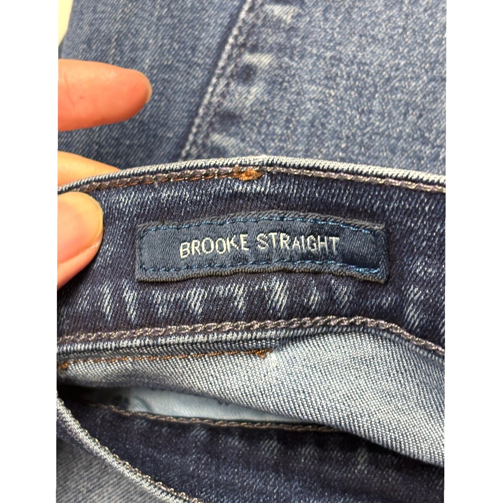 Lucky Brand Lucky Brand Brooke Straight Jeans Blue Premium Italian Stretch Womens 29 Inseam 30.5 5-Pocket Denim Stretch Vintage Not Included Size 29" - 6 Thumbnail