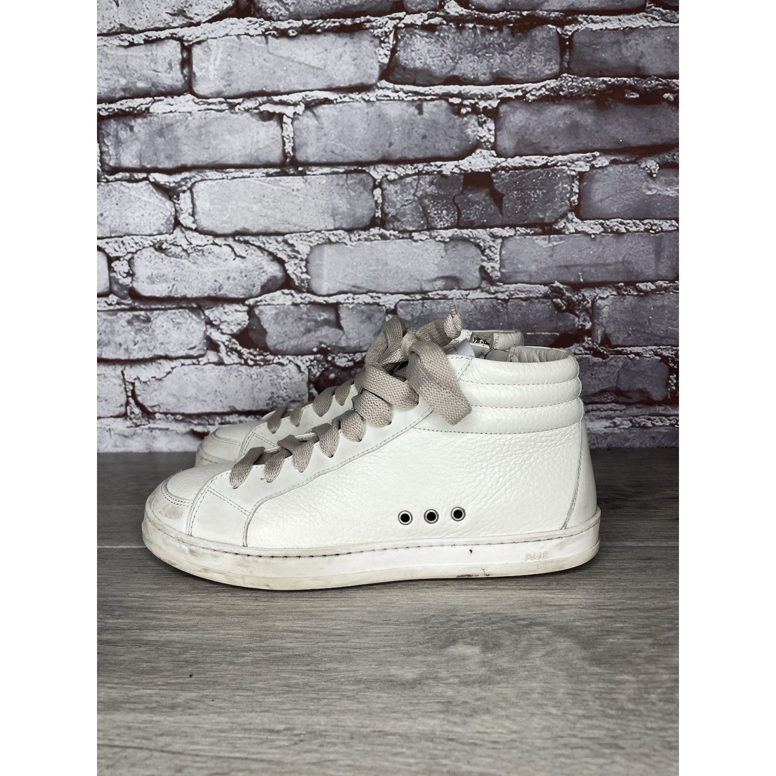 P448 P448 Mid Skate Luxury Leather Styling Off-White Gray Lace Wo Size US 6.5 / IT 36.5 - 2 Thumbnail