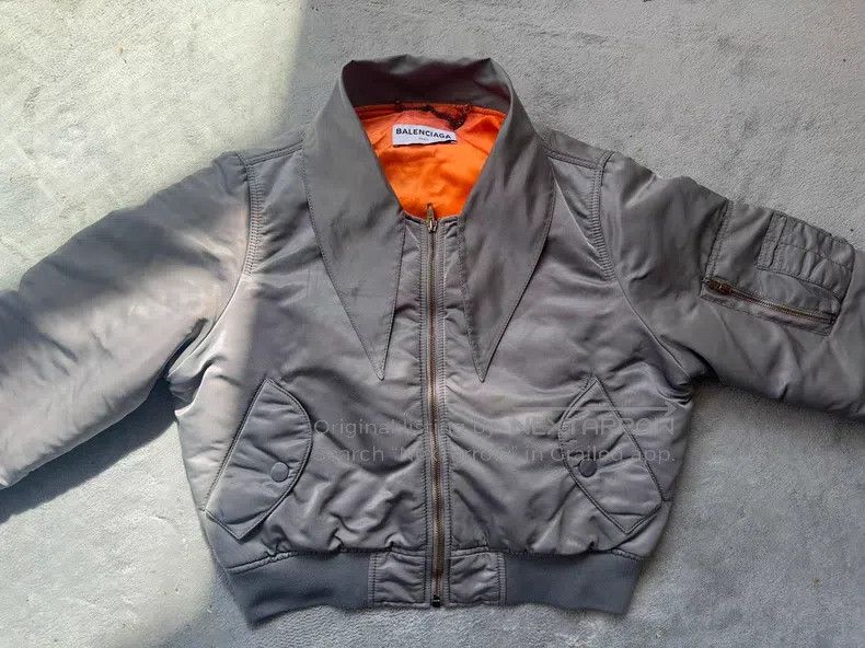 Balenciaga Balenciaga Large Collar Pilot Jacket Cotton Coat Size S / US 4 / IT 40 - 2 Thumbnail