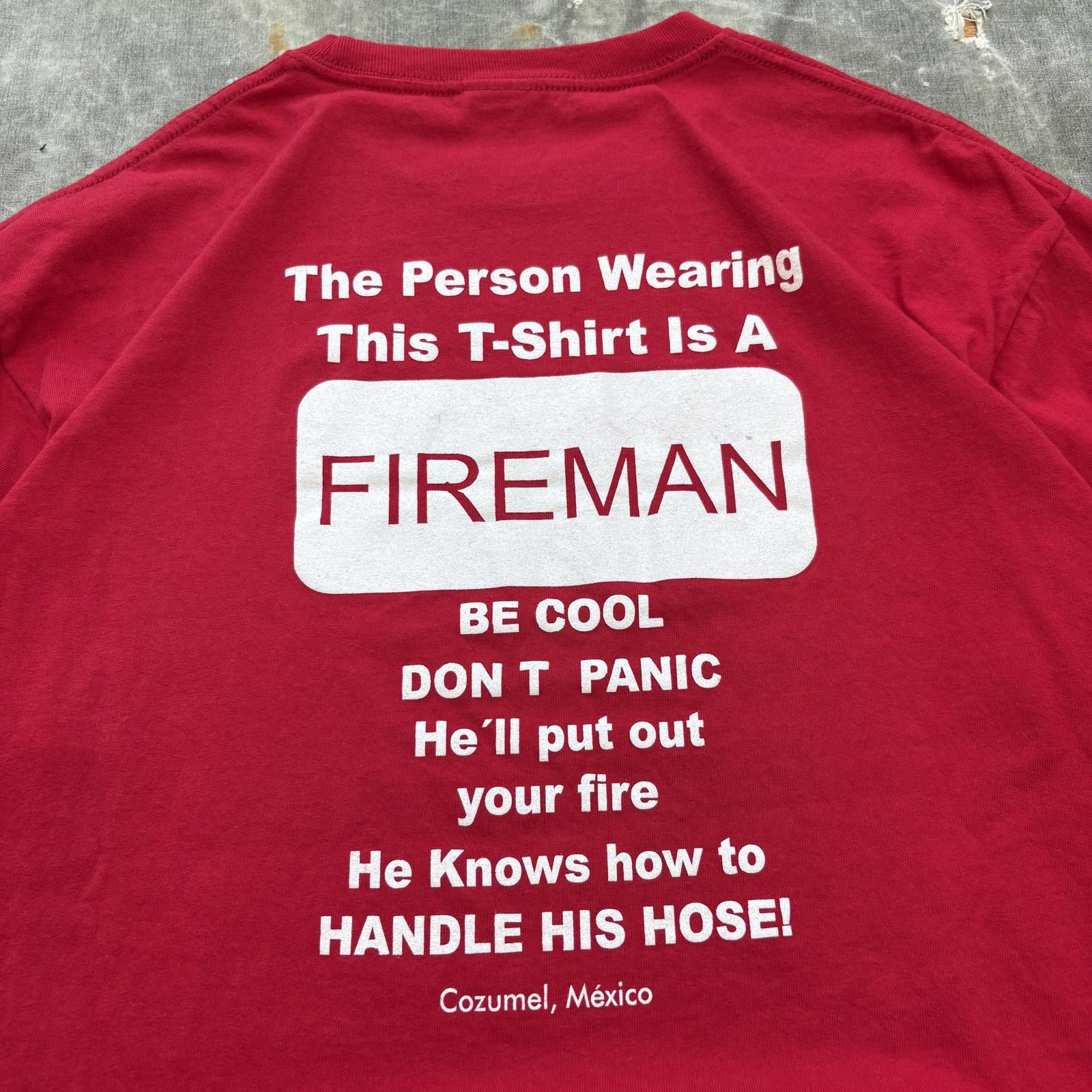Vintage Vintage Y2K Fireman Firefighter Funny Sex Joke Hose Shirt Size US XL / EU 56 / 4 - 3 Thumbnail