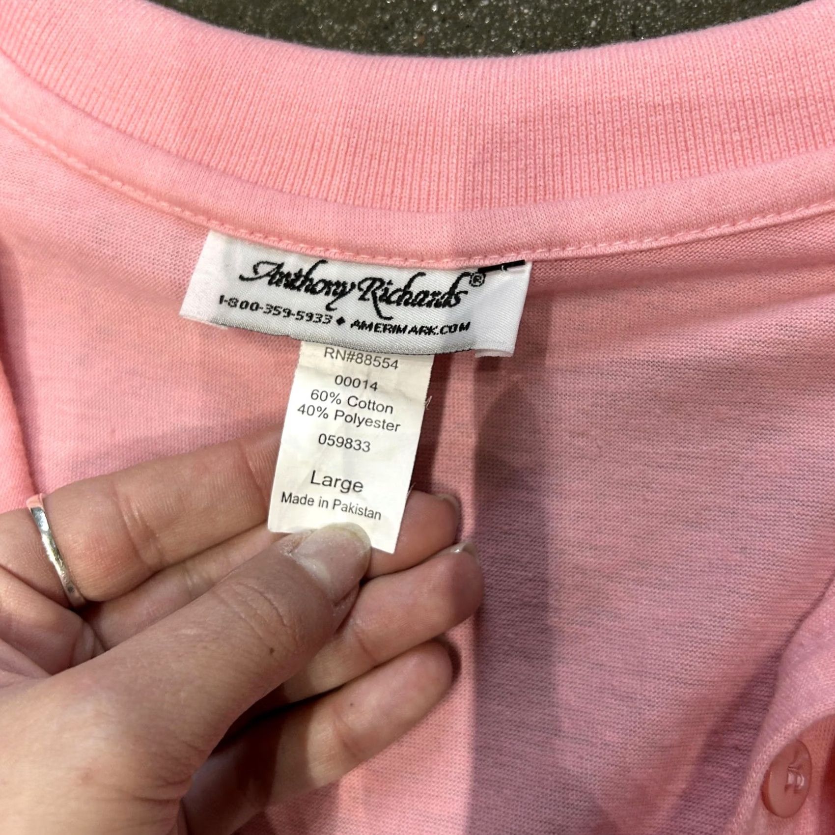 Vintage VINTAGE? No. Anthony Richards Dress Womens L Pink Polo Shirt Lounge Sleepwear Casual Size L / US 10 / IT 46 - 3 Thumbnail