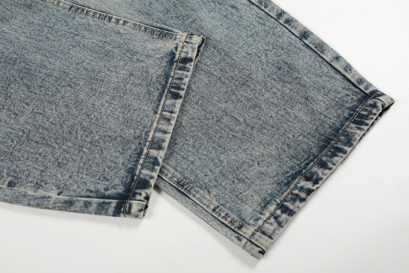 Vintage Retro multi-pocket distressed washed scimitar jeans for men Size US 32 / EU 48 - 6 Thumbnail