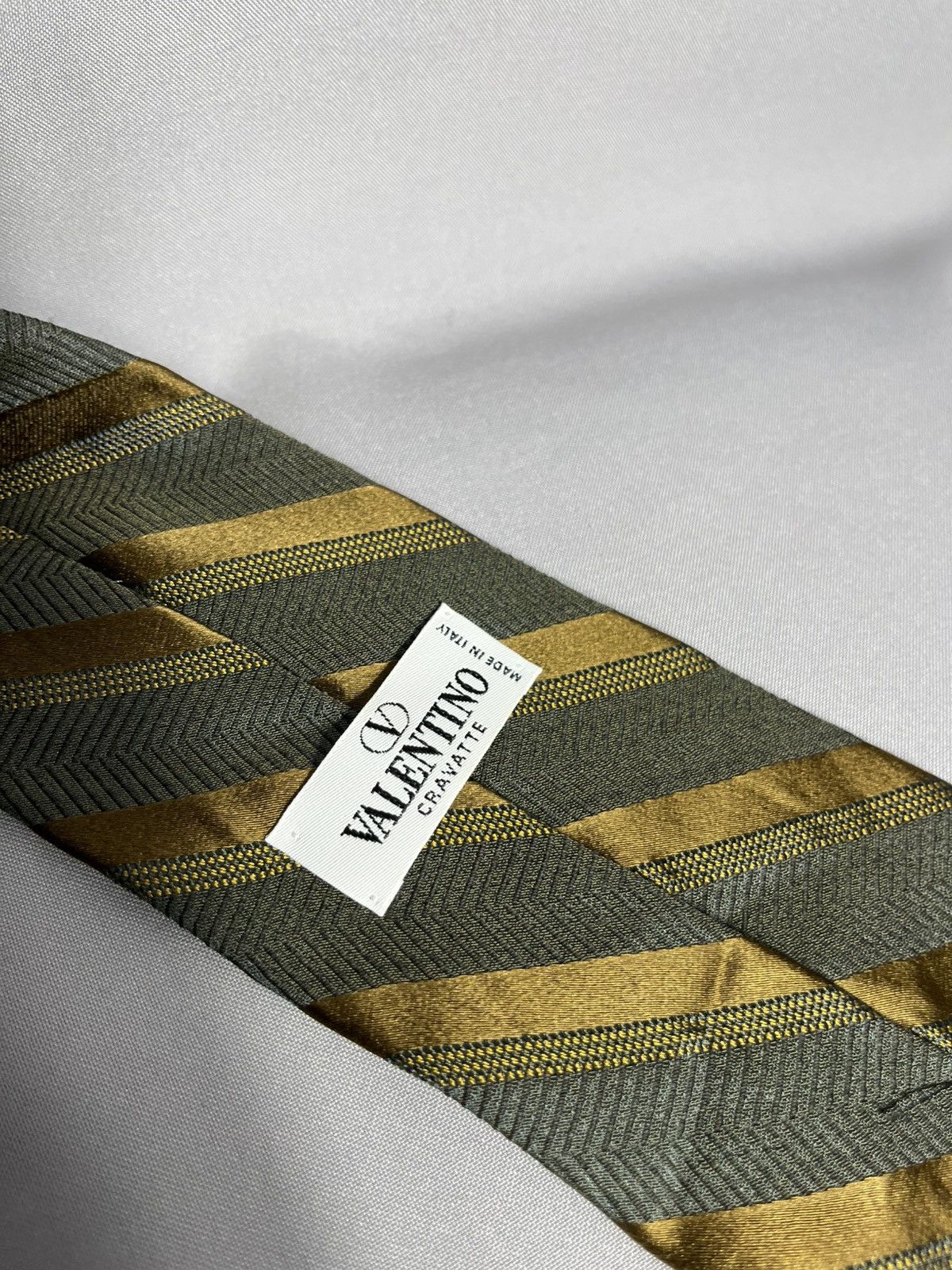 Valentino Valentino Cravatte tie mens gold striped italy Size ONE SIZE - 4 Thumbnail