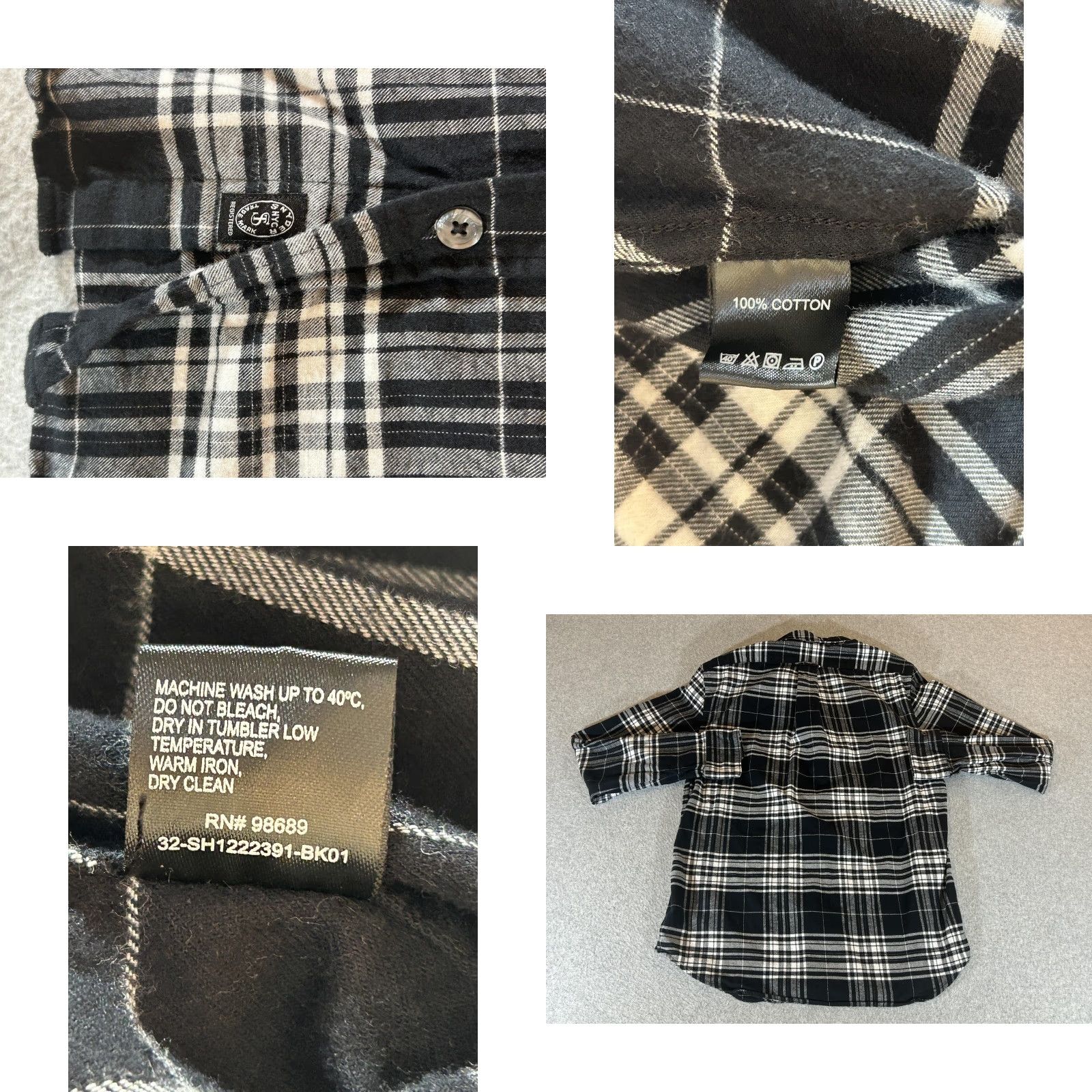 Todd Snyder Todd Snyder Shirt Men M Flannel Black Plaid Button Long Sleeve Cotton Size US M / EU 48-50 / 2 - 8 Thumbnail