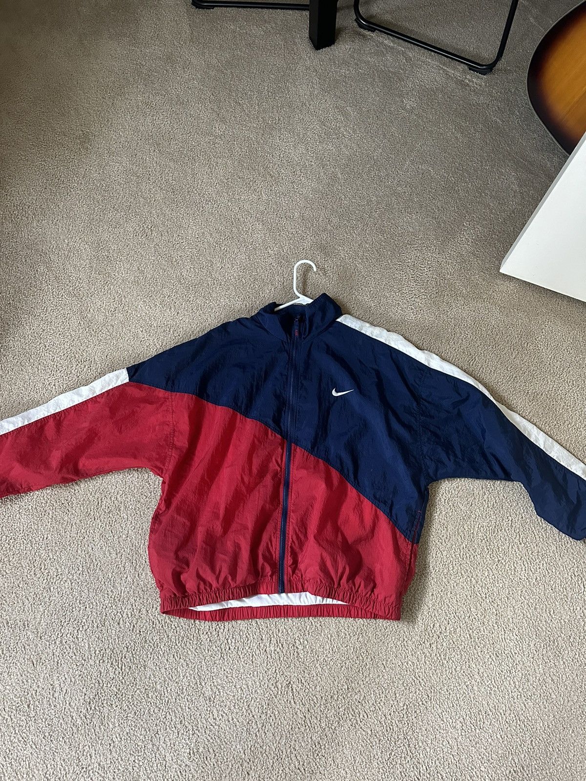 Vintage VINTAGE NIKE RED AND BLUE WINDBREAKER RARE!! Size US L / EU 52-54 / 3 - 2 Thumbnail