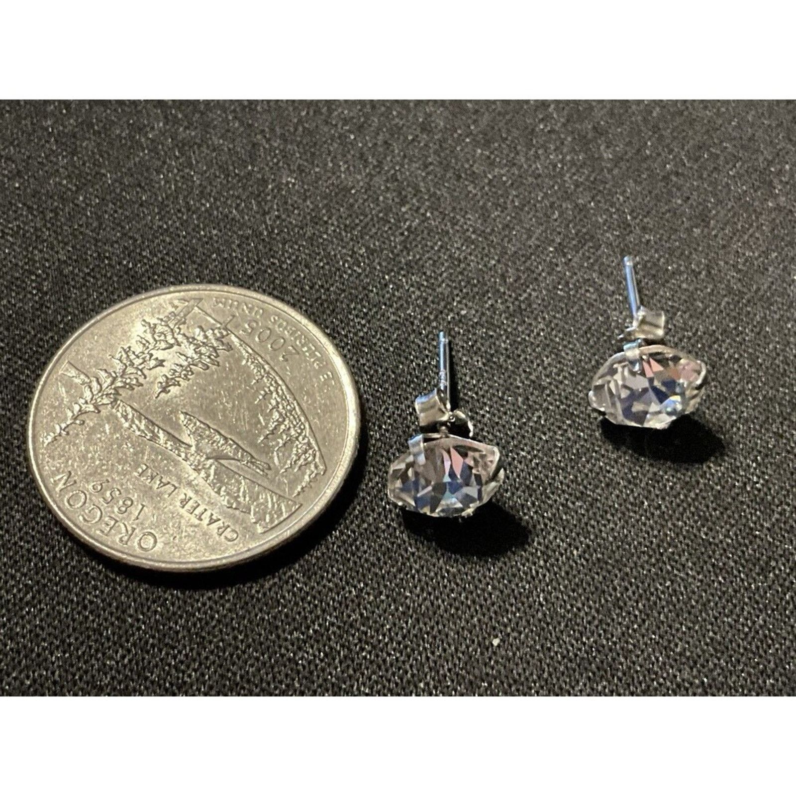 Other Vintage 925 Sterling Silver CZ Post Earrings Size ONE SIZE - 4 Thumbnail