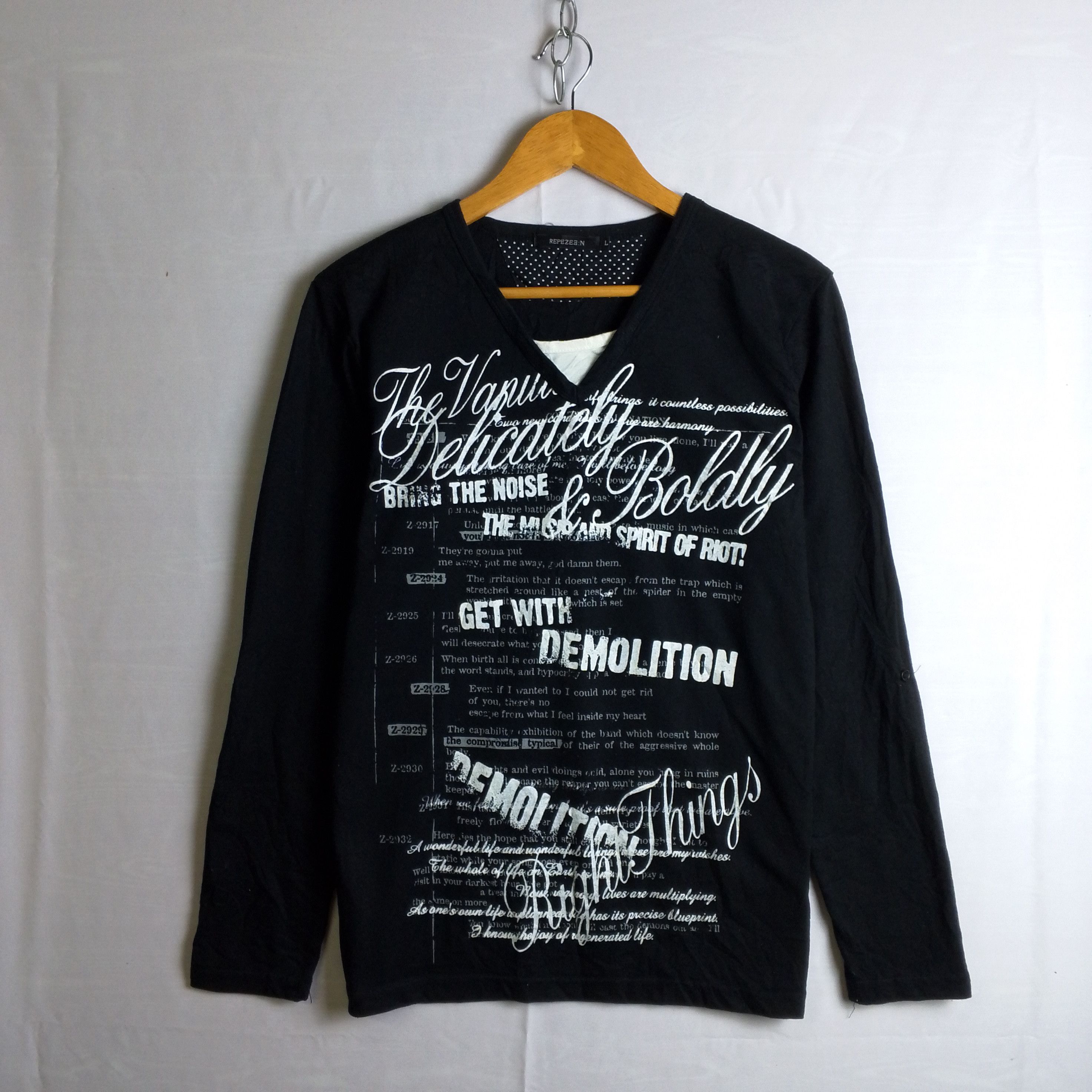 If Six Was Nine Repezeen Punk Poem Long Sleeve LGB Style Size US M / EU 48-50 / 2 - 1 Thumbnail