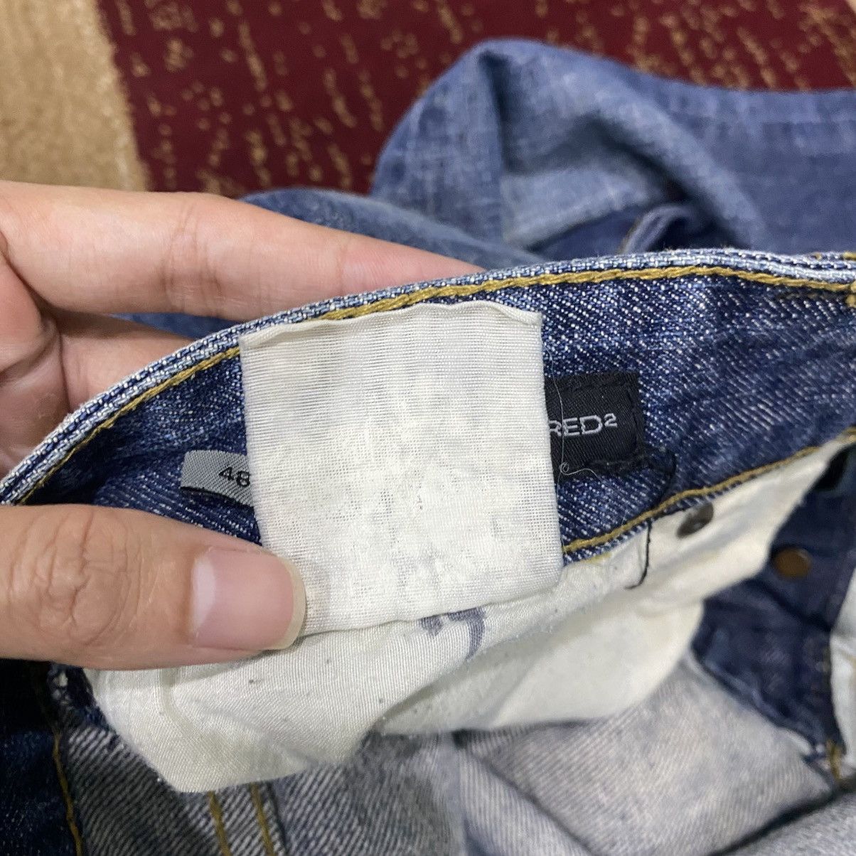 Dsquared2 Dsquared2 Blue Wash Distressed Button-Fly Straight Jeans Size US 32 / EU 48 - 17 Thumbnail