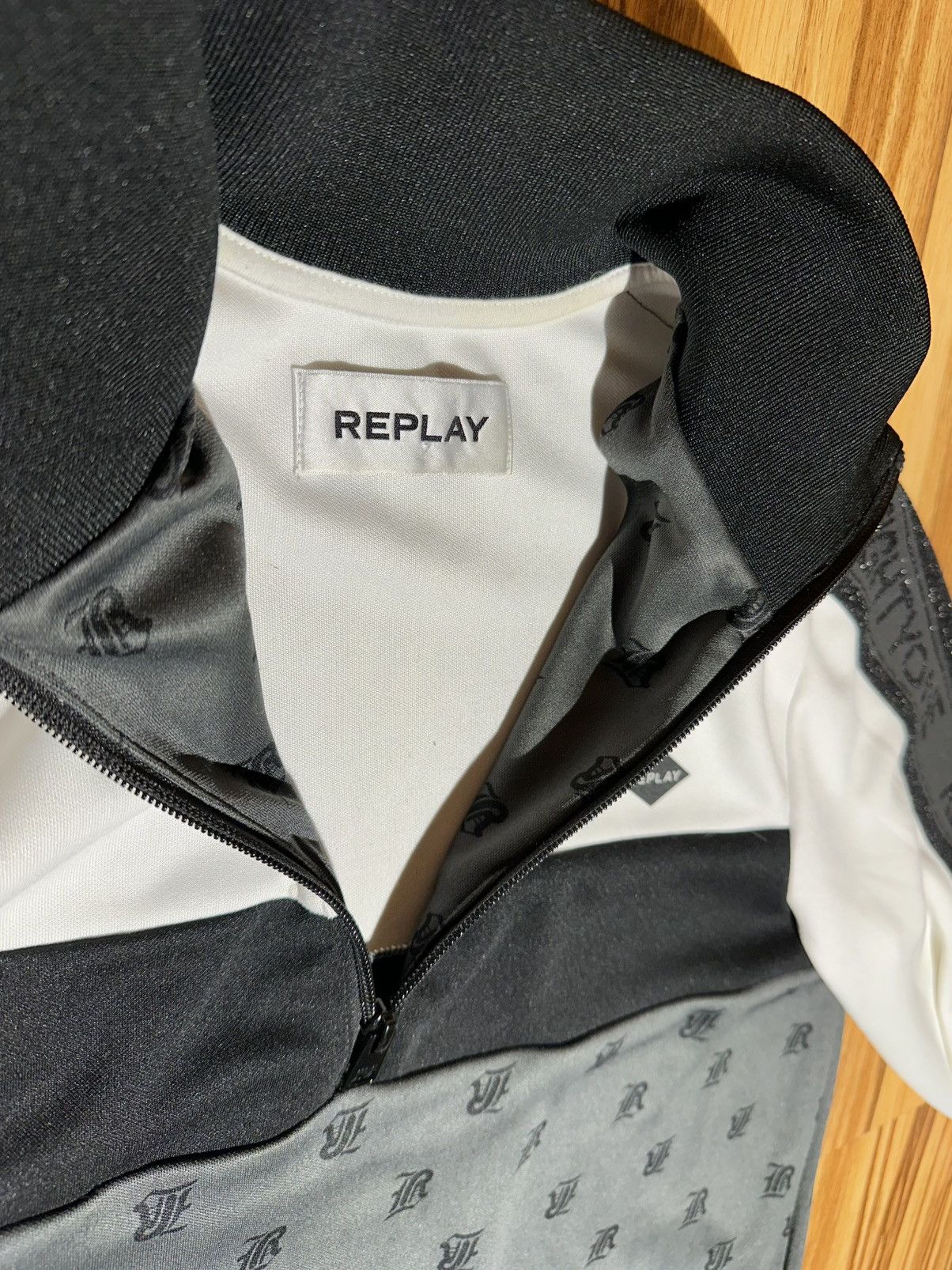 Replay Replay Black and White 1/4 Zip-Up sweater Size US L / EU 52-54 / 3 - 6 Thumbnail