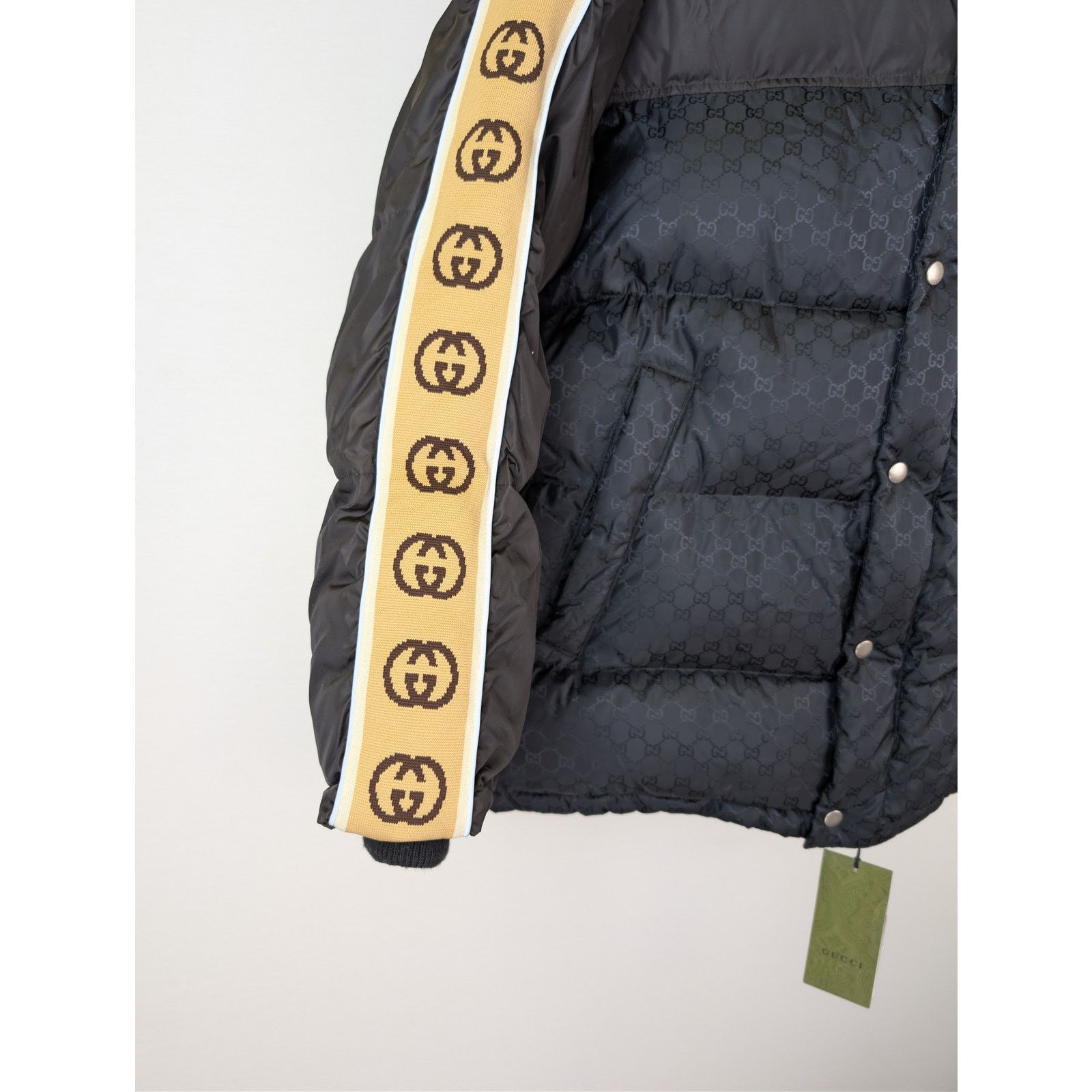 Gucci o1rshd1 Light Parachute GG Jacquard Nylon Padded Coat Jacket Size US M / EU 48-50 / 2 - 5 Thumbnail