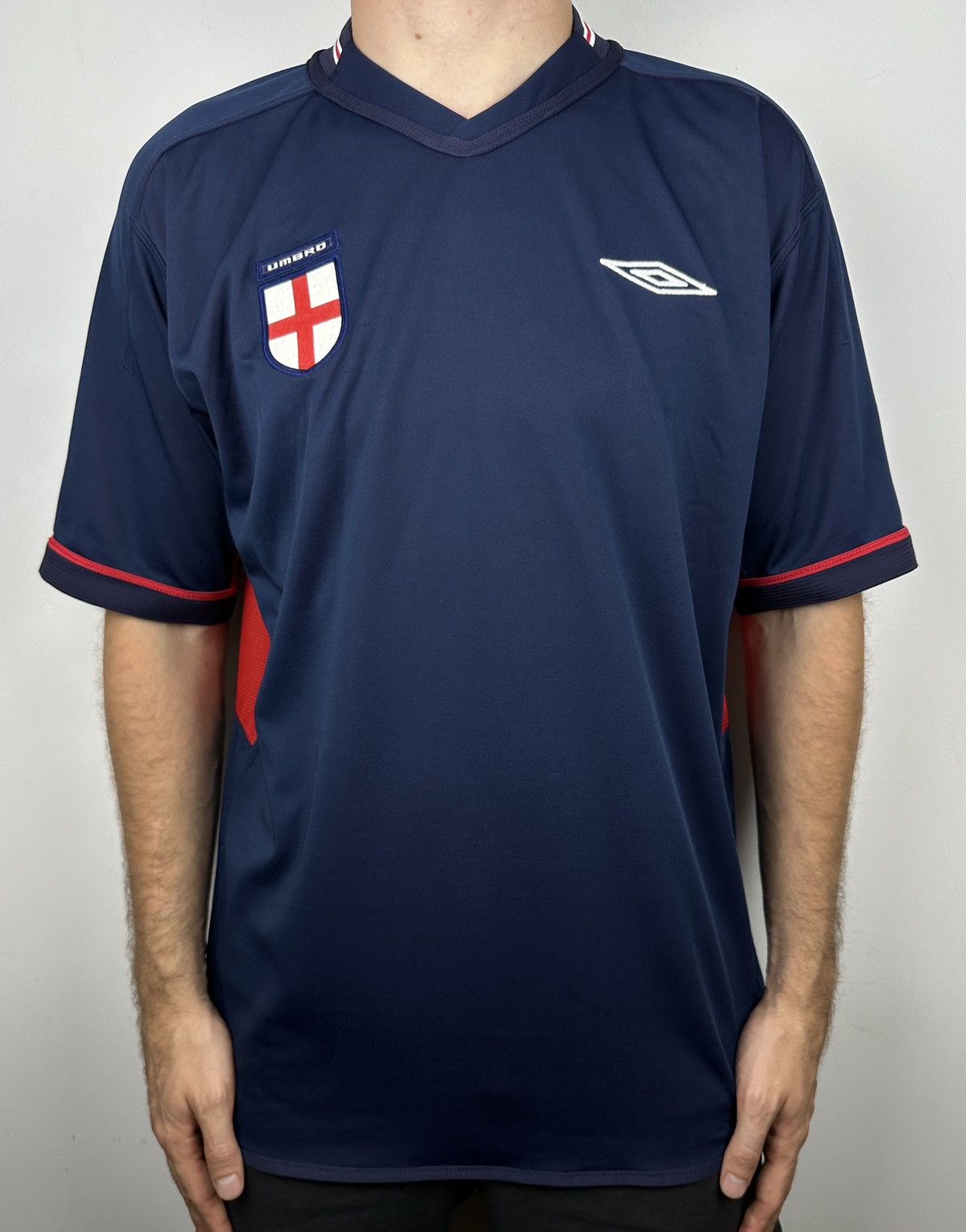 Umbro England 2002 Away Reversible Soccer Jersey Football Shirt Size US XL / EU 56 / 4 - 3 Thumbnail