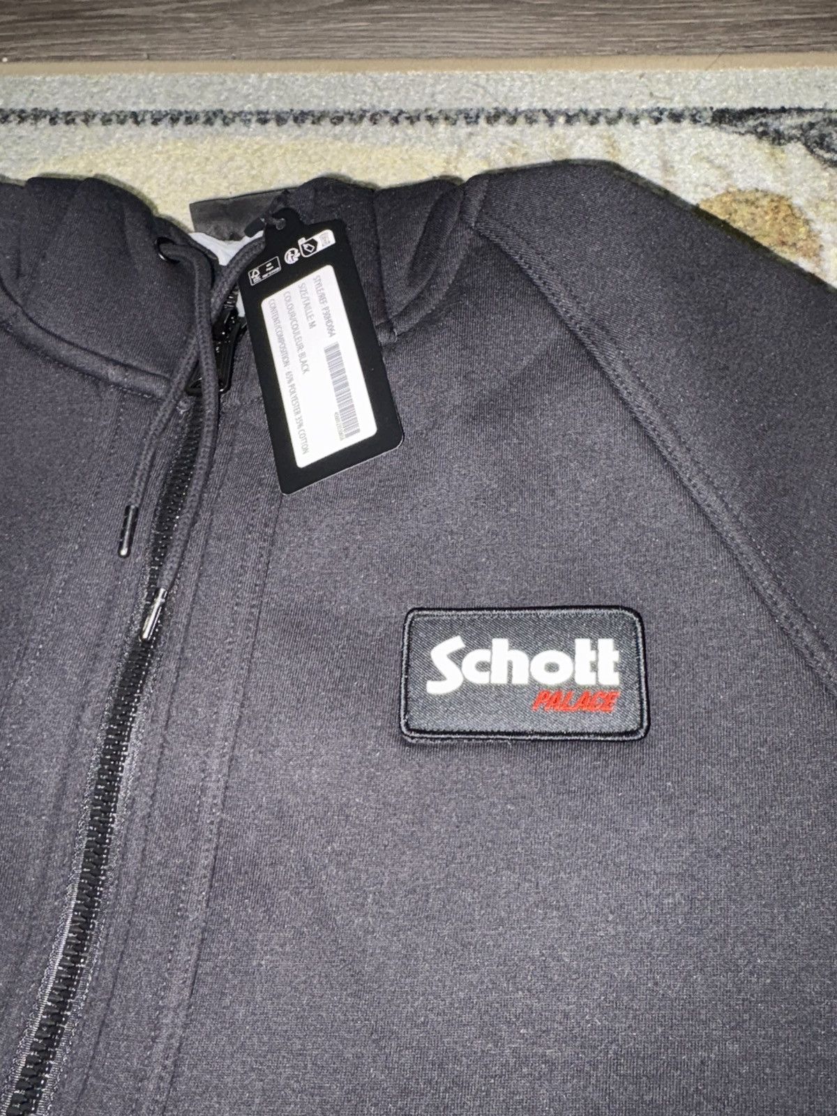 Palace Palace Schott Bonded Fleece Hoodie Black Size US M / EU 48-50 / 2 - 3 Thumbnail