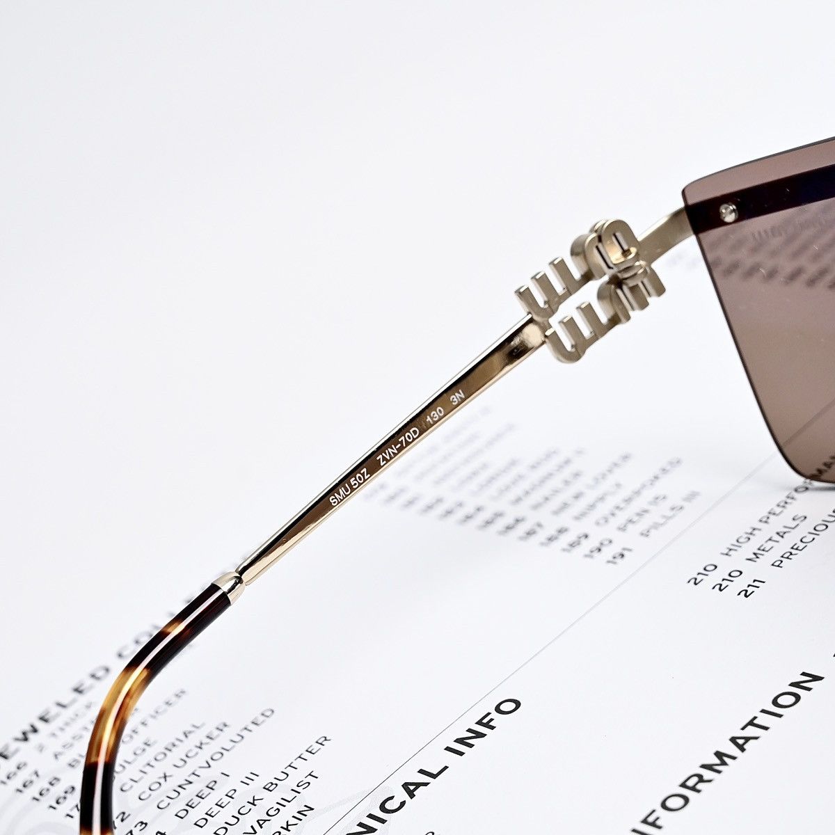 Miu Miu MIU MIU 0MU 50ZS SUNGLASSES Size ONE SIZE - 7 Thumbnail