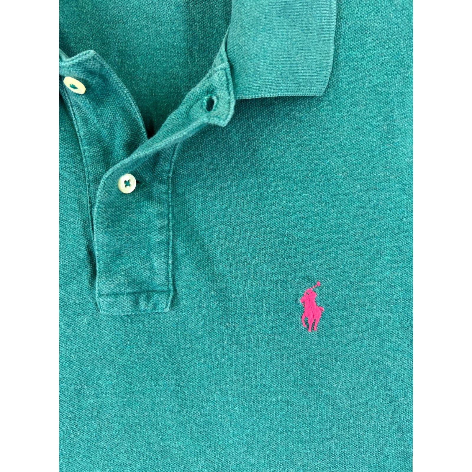 Ralph Lauren VINTAGE Polo Ralph Lauren Polo Shirt Men Medium Green Golf Pony Short Sleeve Cotton Size US M / EU 48-50 / 2 - 6 Thumbnail