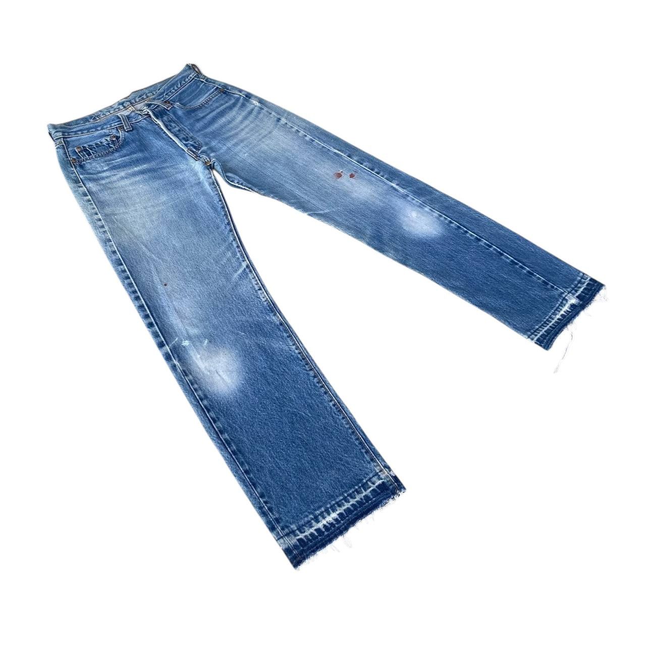 Levi's Vintage Clothing Rare 1970s Levi’s 501 Redline Selvedge FRAYED Hem Button 6 Size US 28 / EU 44 - 4 Thumbnail