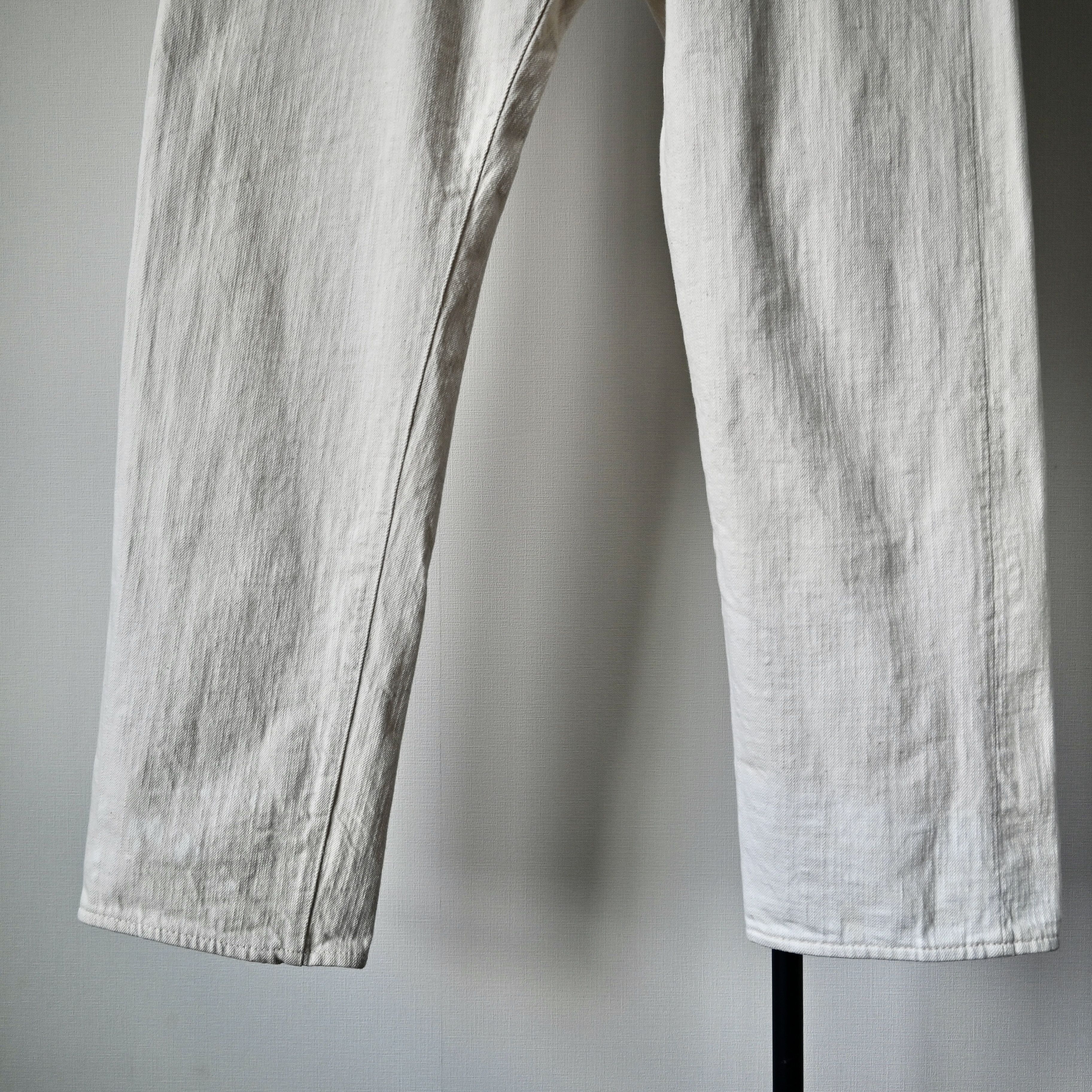 Evisu Hidehiko Yamane by Evisu white slub denim jeans Size US 33 - 10 Thumbnail